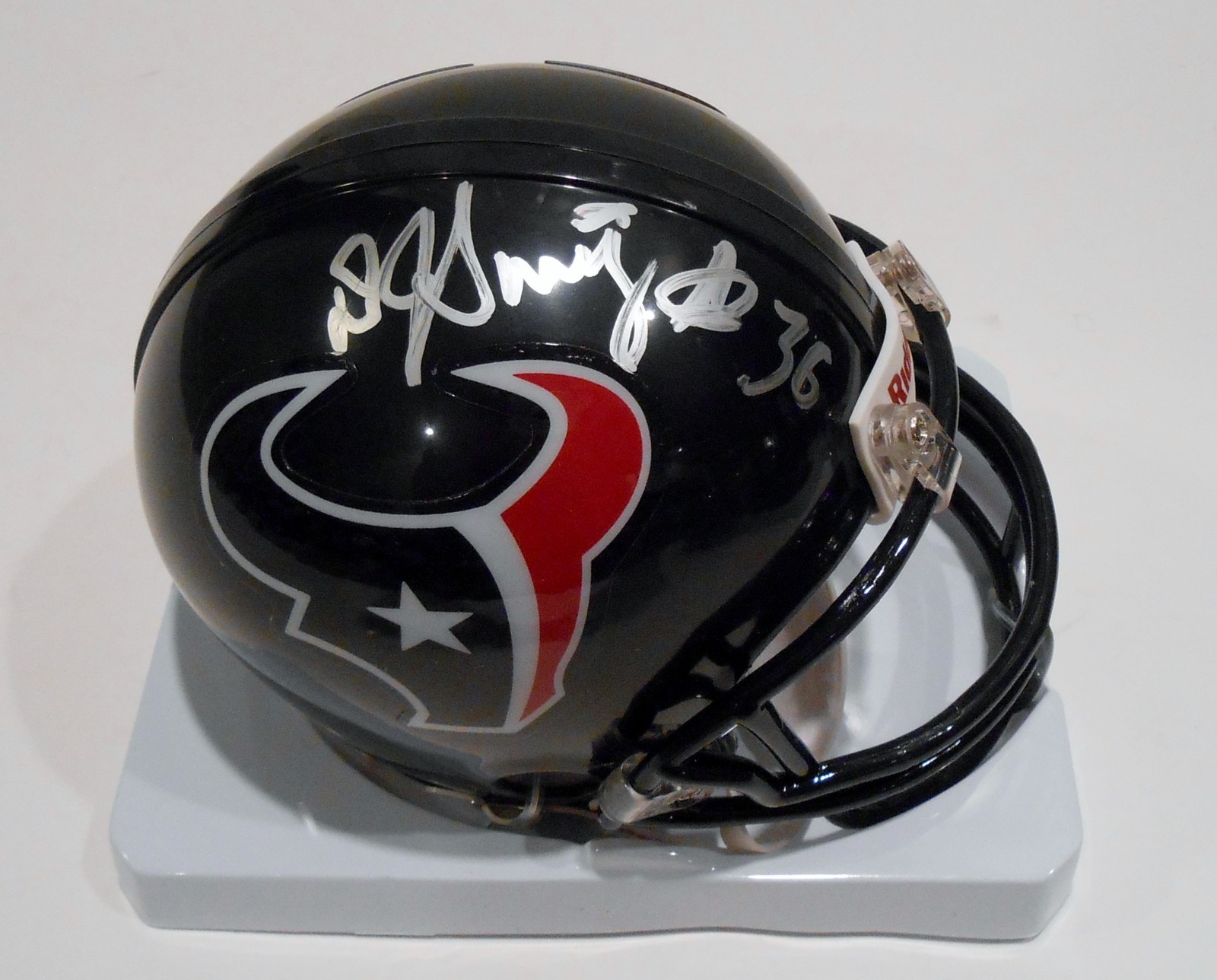 D.J. Swearinger Signed Houston Texans Mini Replica Helmet w/COA #1 Collectible Memorabilia