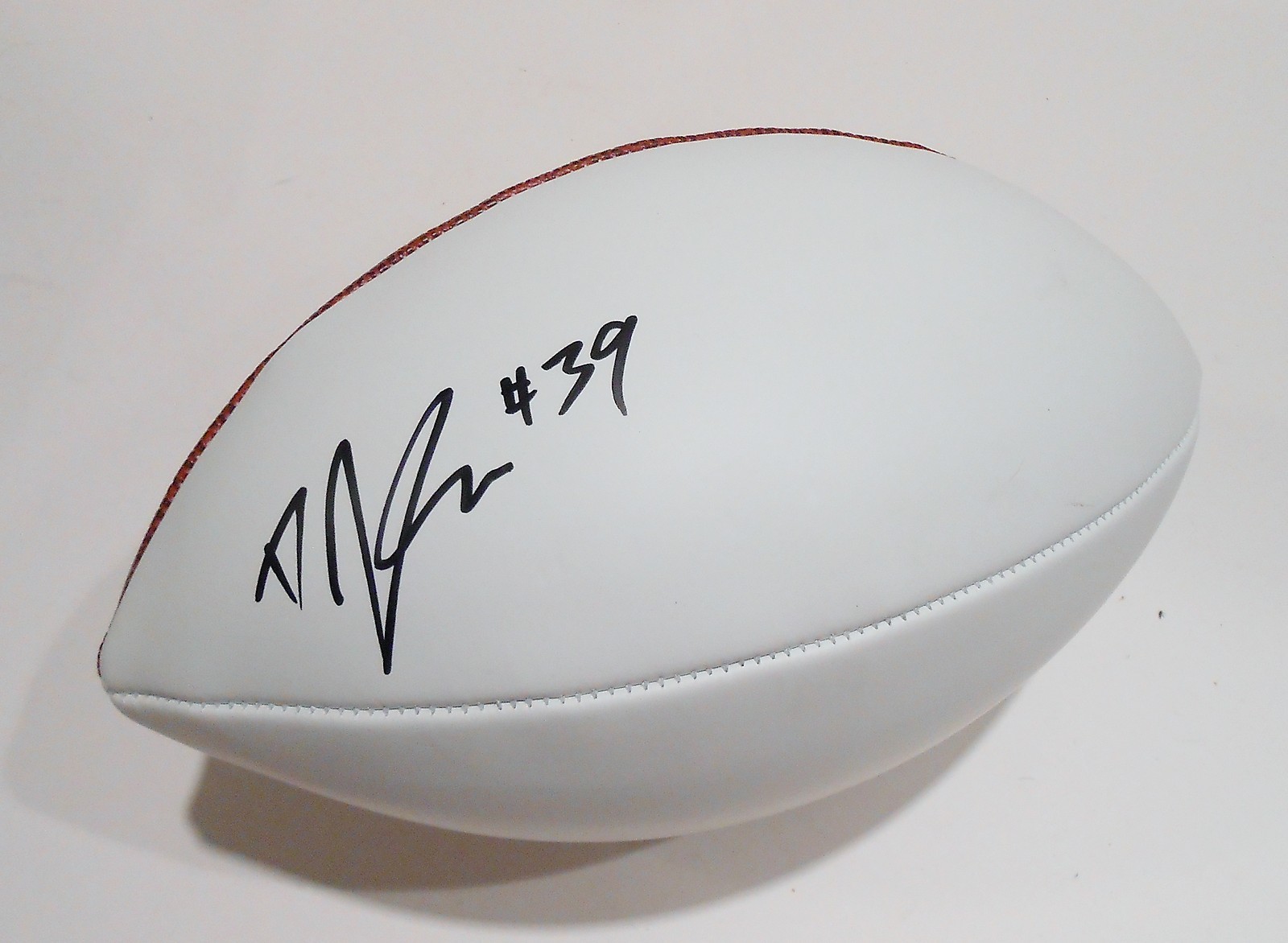 David Amerson Signed White Panel Football w/COA Washington Redskins Collectible Memorabilia