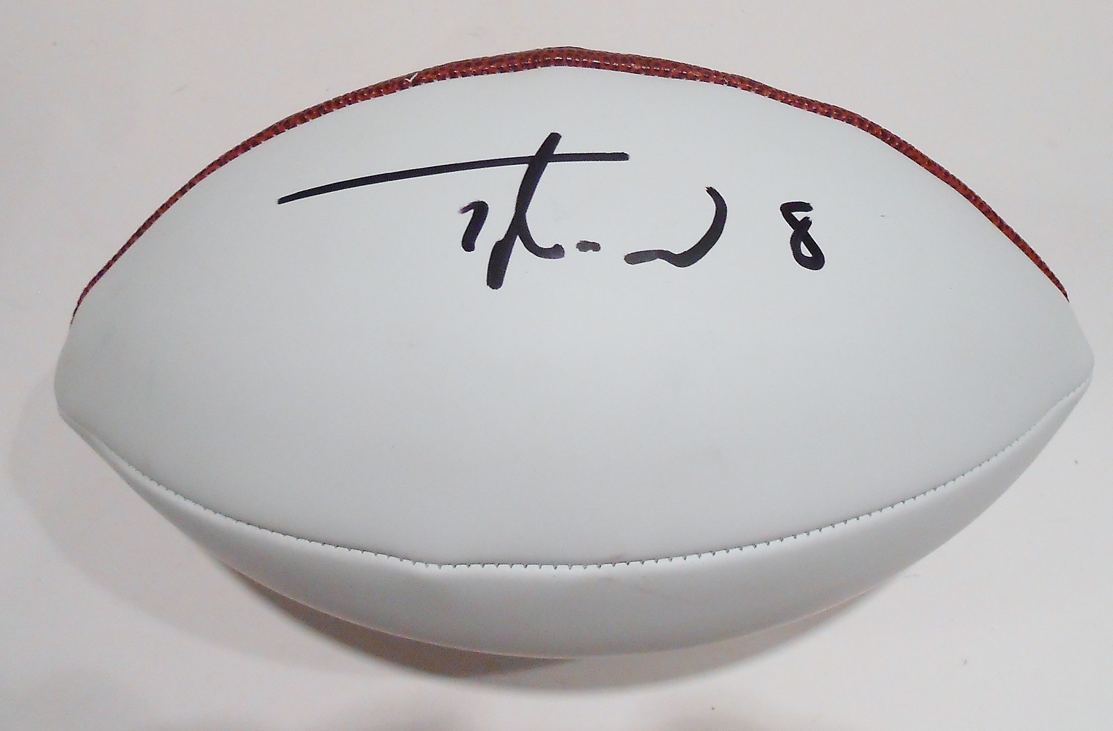 Tyler Wilson Signed White Panel Football w/COA Oakland Raiders Collectible Memorabilia