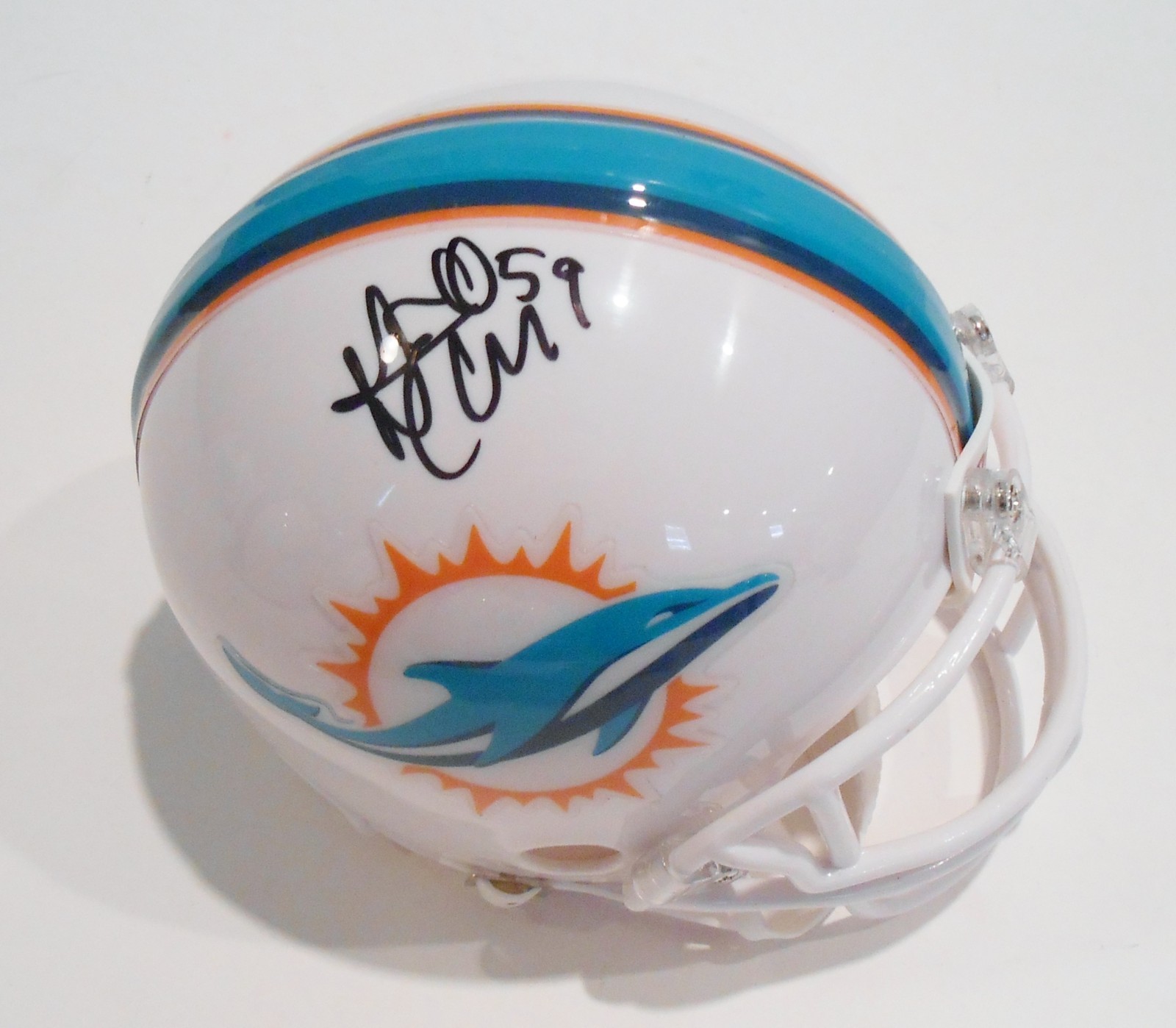 Dannell Ellerbe Signed Miami Dolphins Mini Helmet w/COA 2013 Fins Collectible Memorabilia