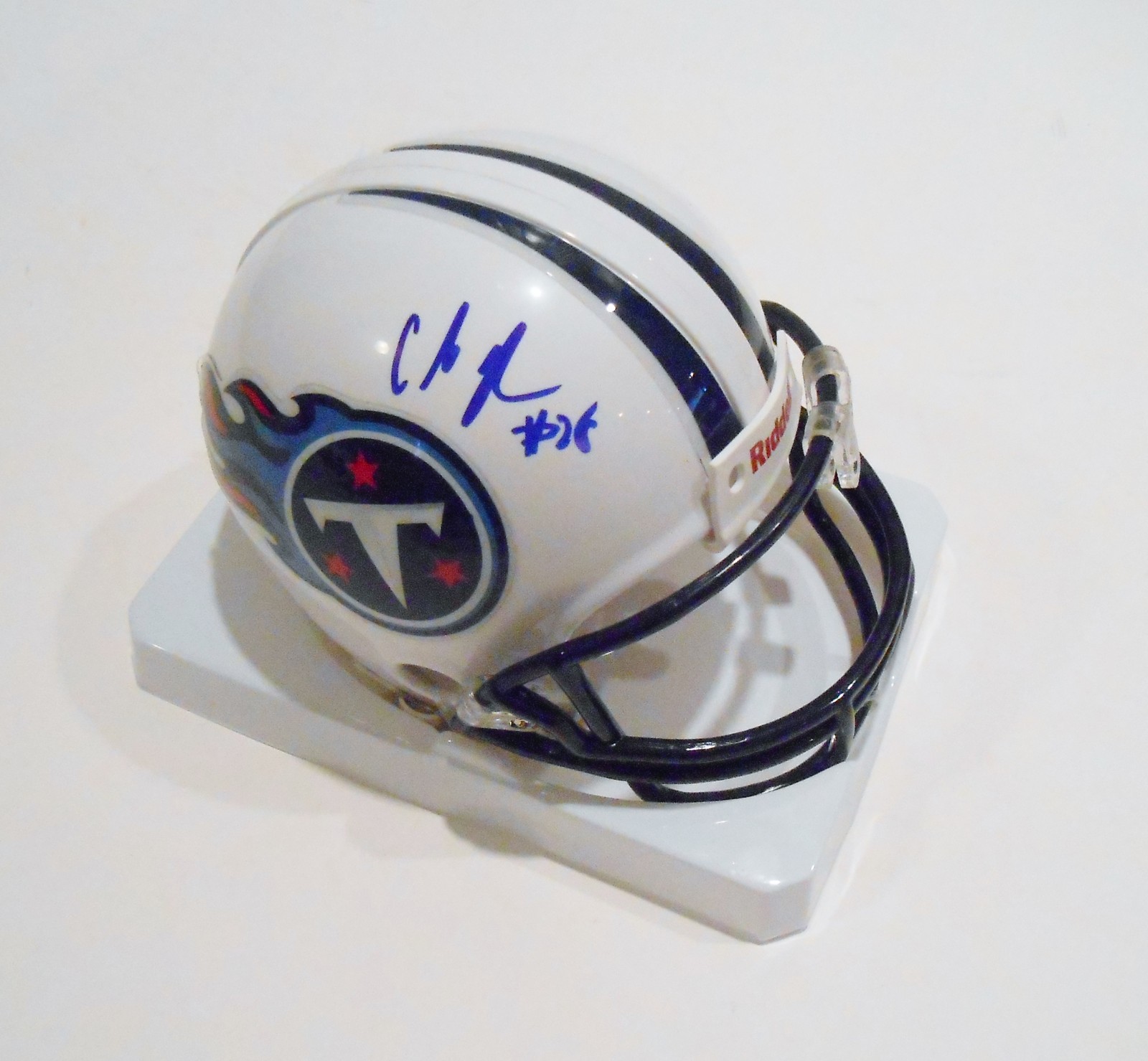 Chris Johnson Signed Tennessee Titans Mini Helmet w/COA 2013 AFC Collectible Memorabilia