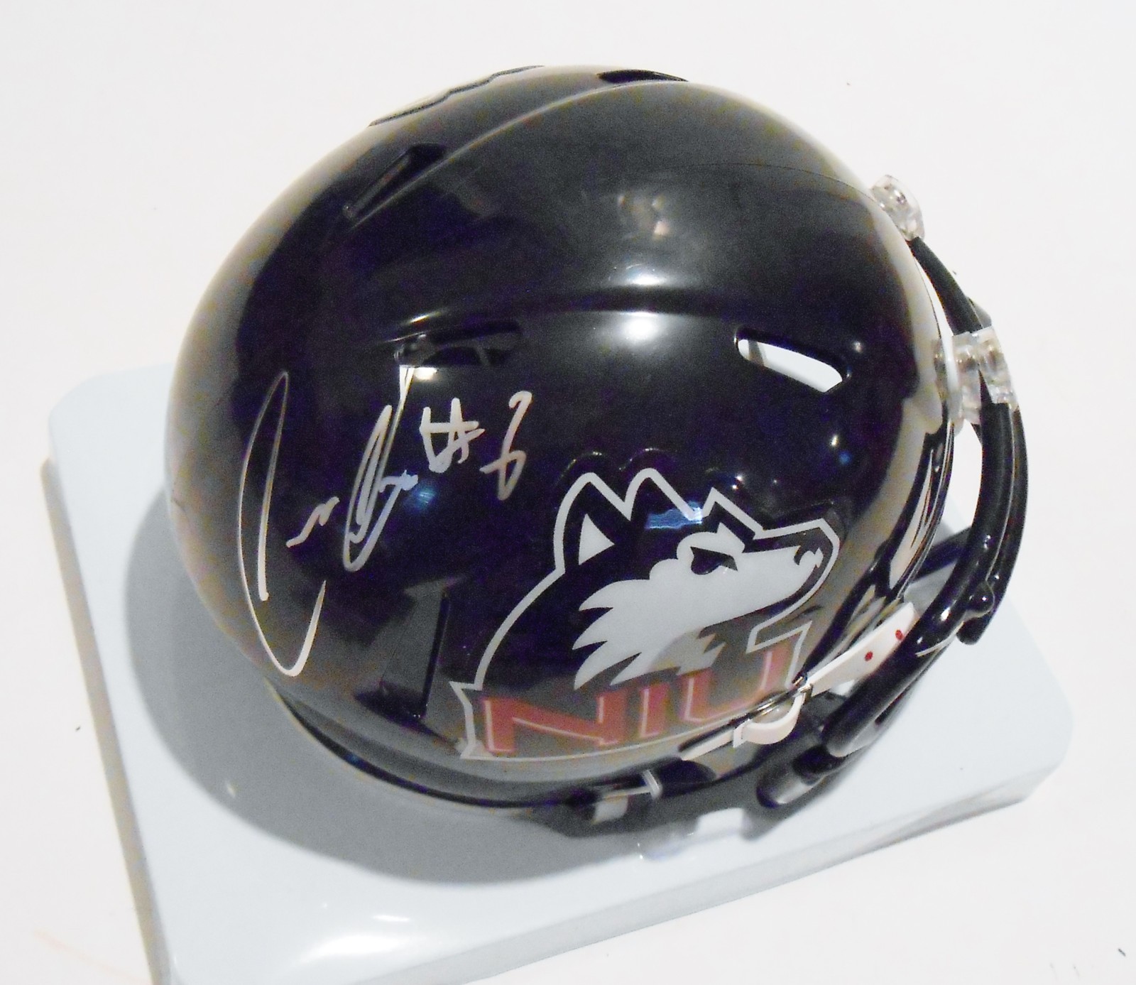 Jordan Lynch Signed Nothern Illinois Huskies Mini Helmet w/COA #2 Collectible Memorabilia