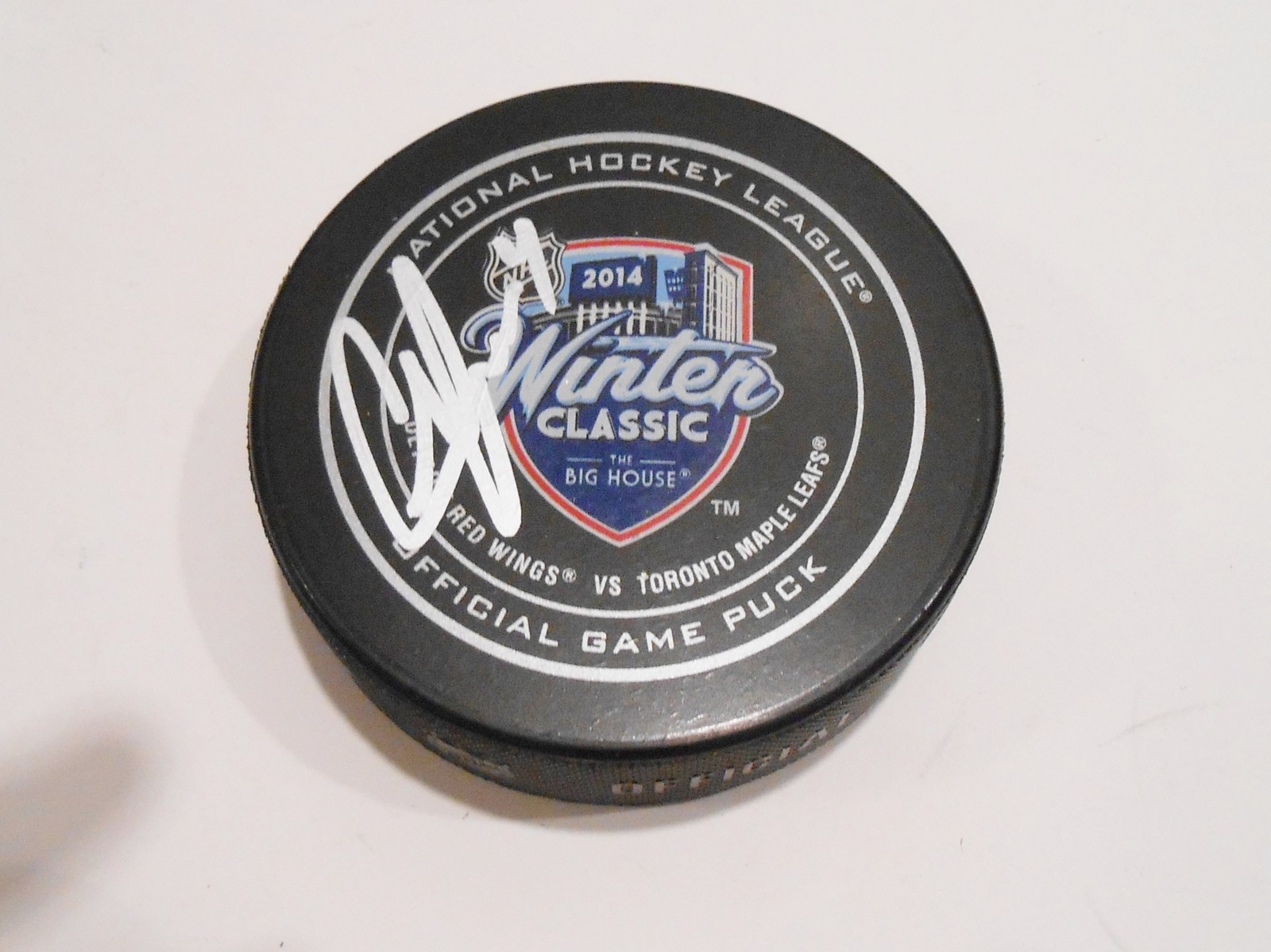 Cody Franson Signed Winter Classic Puck w/COA 2014 Toronto Maple Leafs Collectible Memorabilia