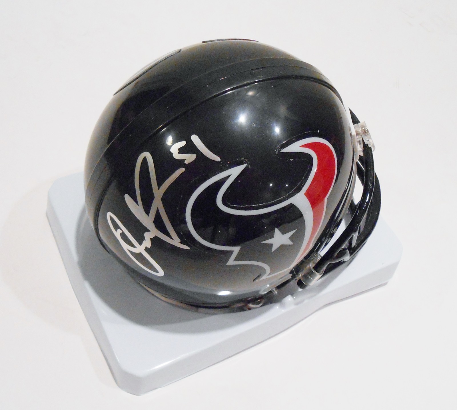 Darryl Sharpton Signed Mini Helmet w/COA Houston Texans Football Collectible Memorabilia