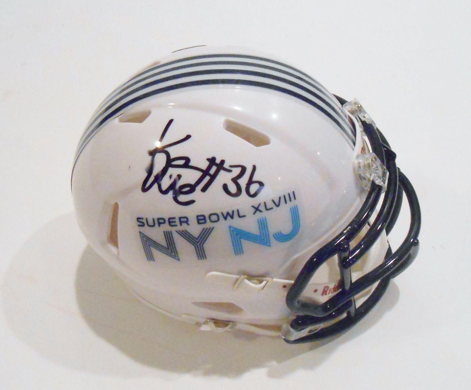 Kayvon Webster Signed Super Bowl 48 Mini Helmet w/COA XLVIII Broncos #1 Collectible Memorabilia