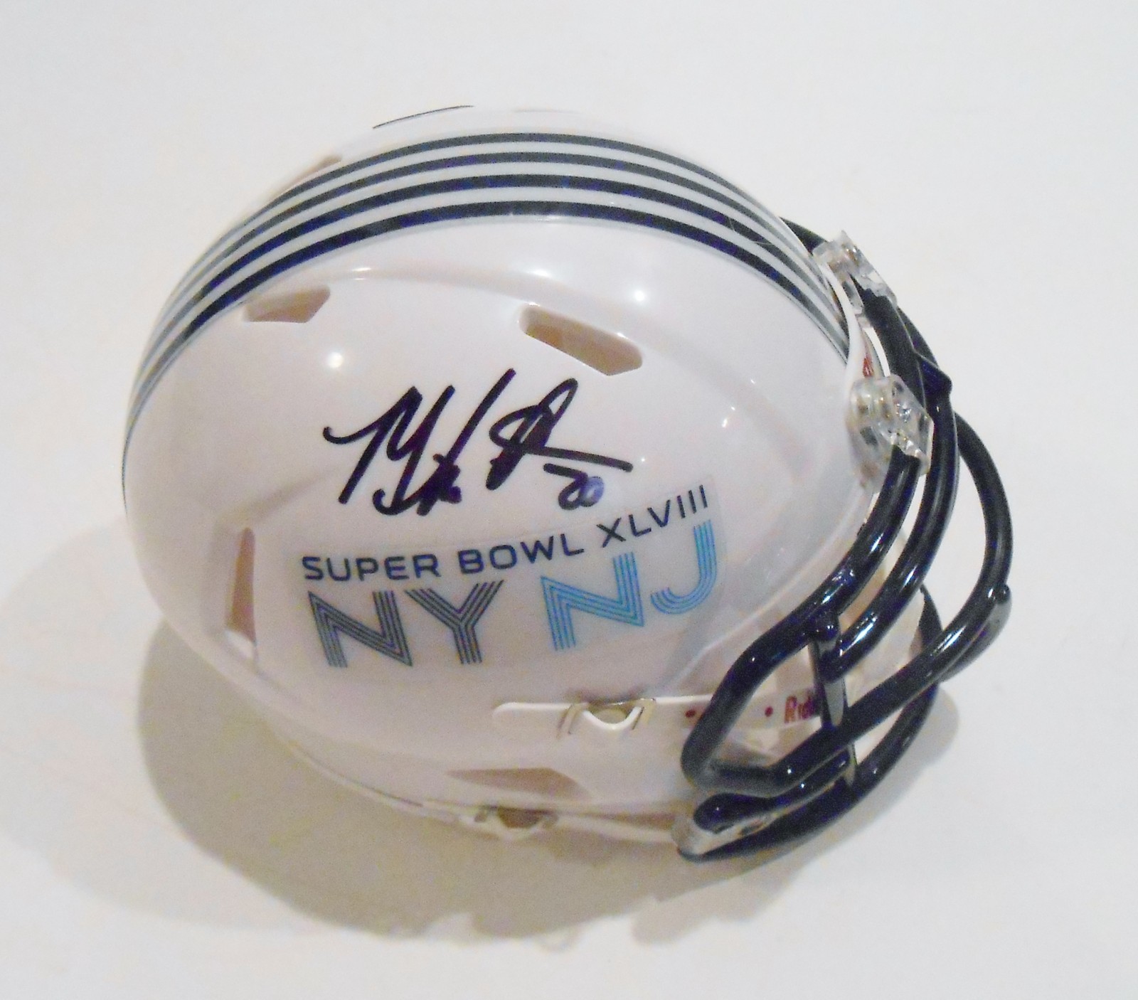 Mike Adams Signed Super Bowl 48 Mini Helmet w/COA XLVIII Broncos Collectible Memorabilia