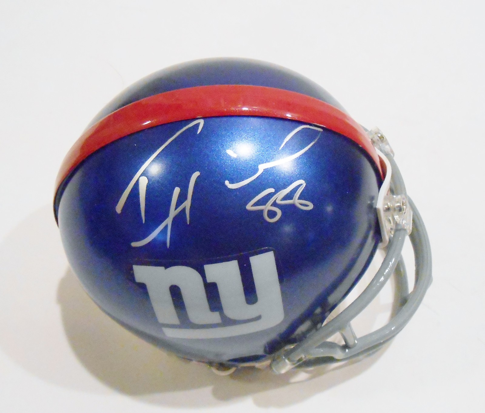Ike Hilliard Signed New York Giants Mini Football Helmet w/COA Collectible Memorabilia
