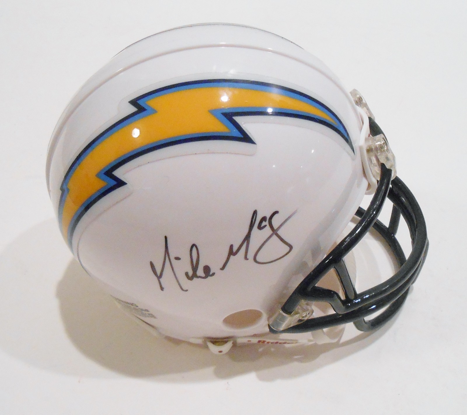 Mike McCoy Signed San Diego Chargers Mini Football Helmet w/COA Collectible Memorabilia