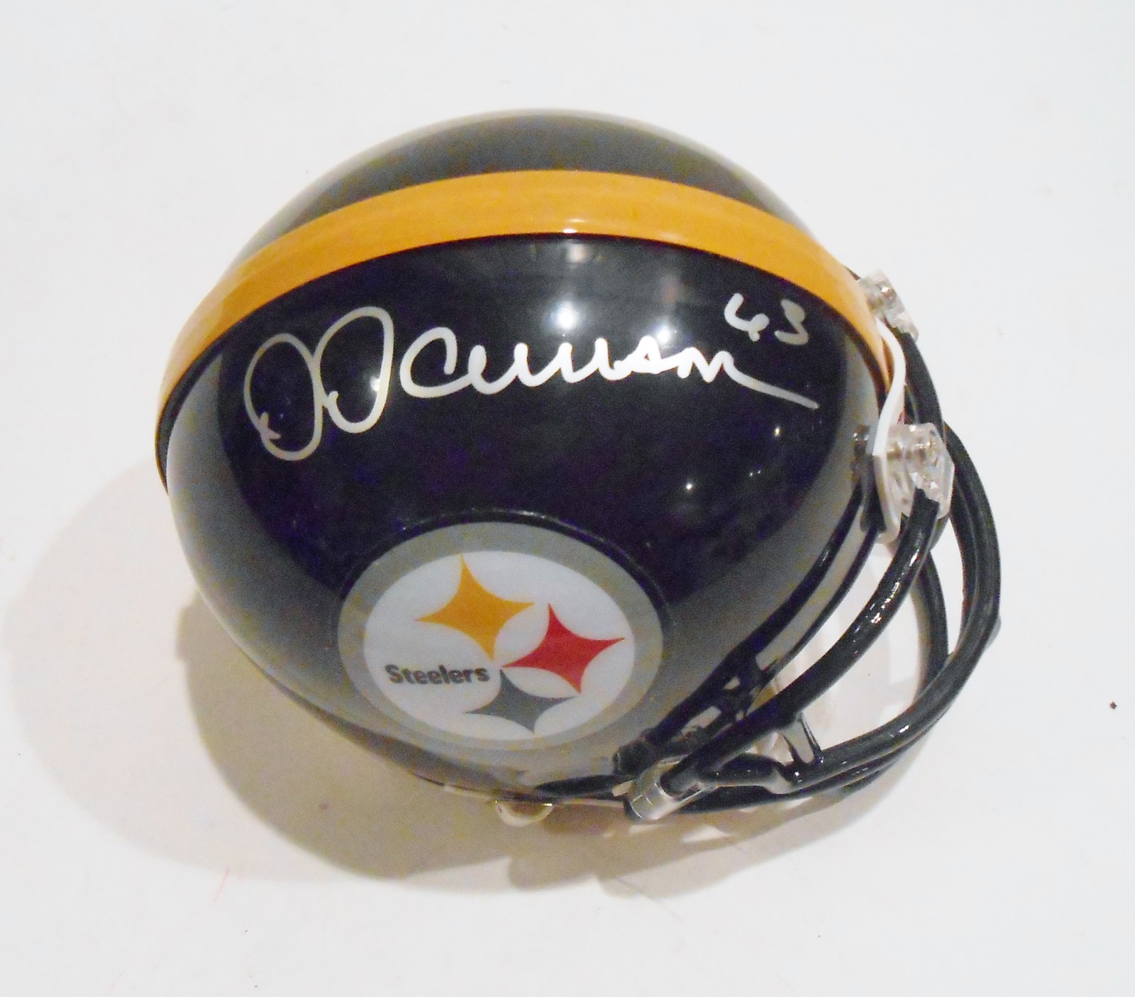 Dermontti Dawson Signed Pittsburgh Steelers Mini Helmet w/COA Hall of Fame Collectible Memorabilia