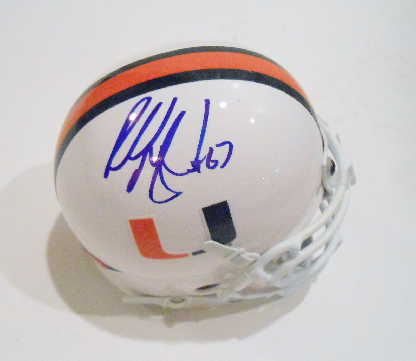 Russell Maryland Signed Miami Hurricanes Mini Helmet w/COA The U Cowboys Collectible Memorabilia