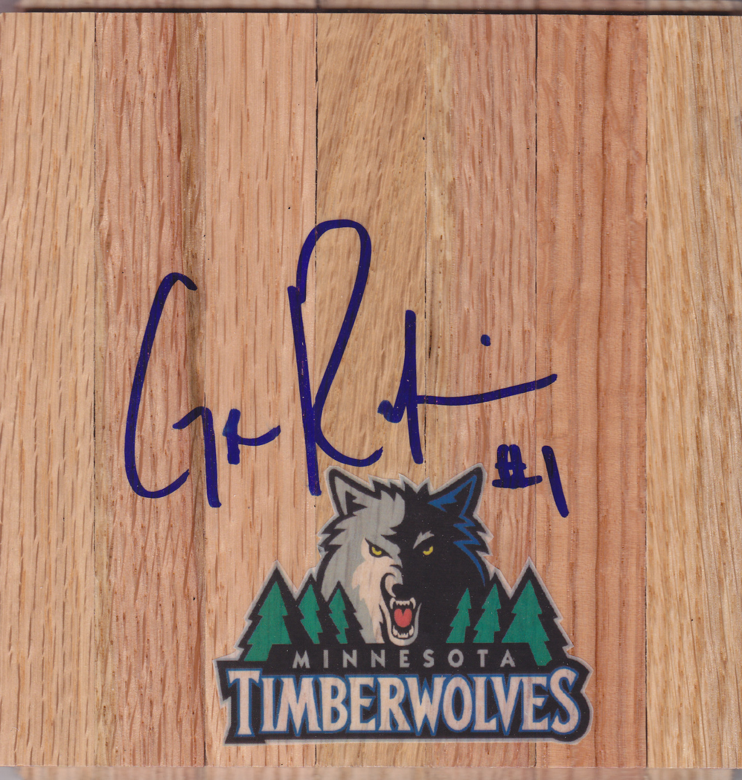 GLENN ROBINSON III SIGNED FLOORBOARD W/COA MINNESOTA TIMBERWOLVES BASKETBALL  COLLECTIBLE MEMORABILIA