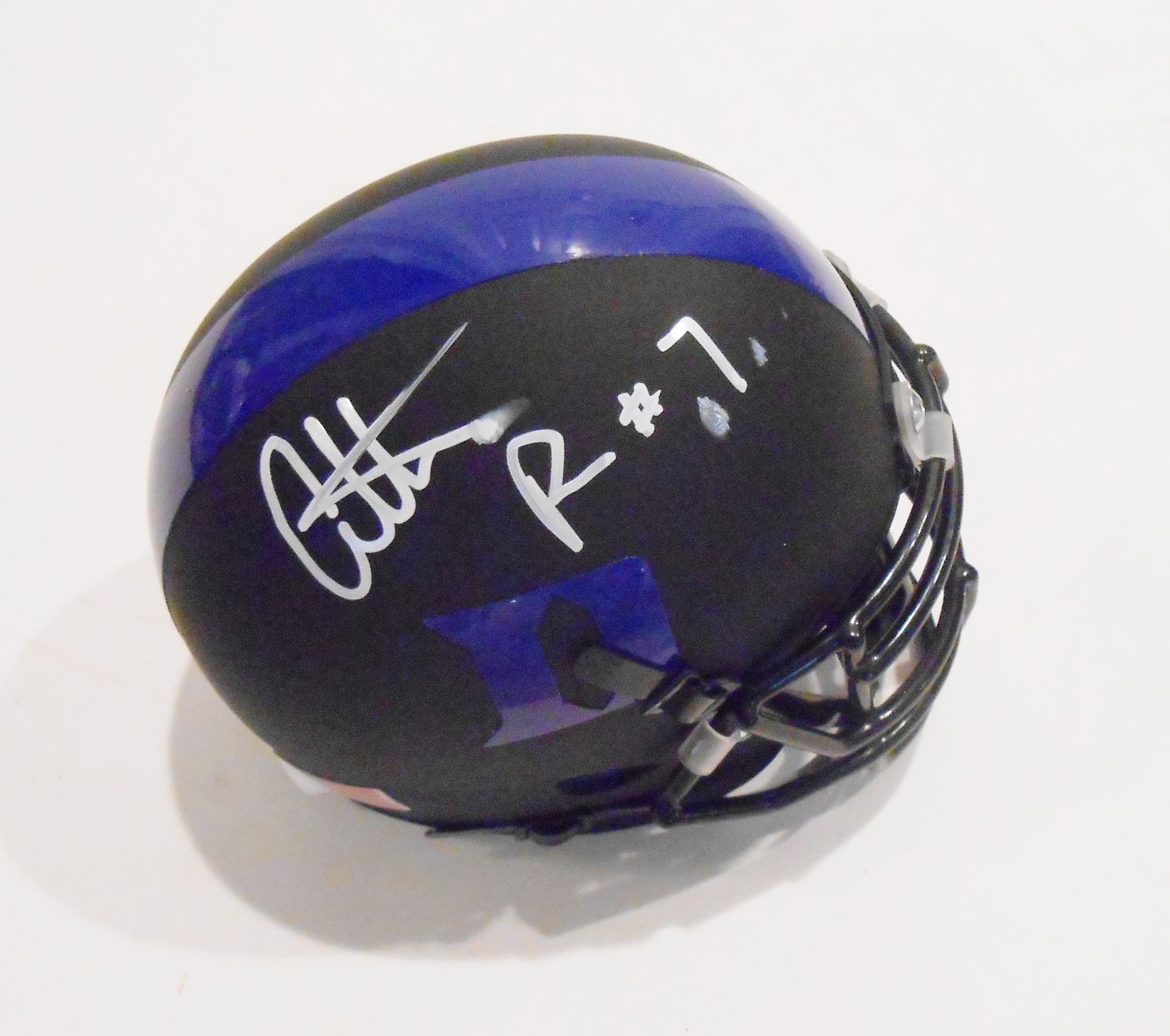 Anthony Boone Signed Duke Football Mini Helmet w/COA Blue Devils Collectible Memorabilia