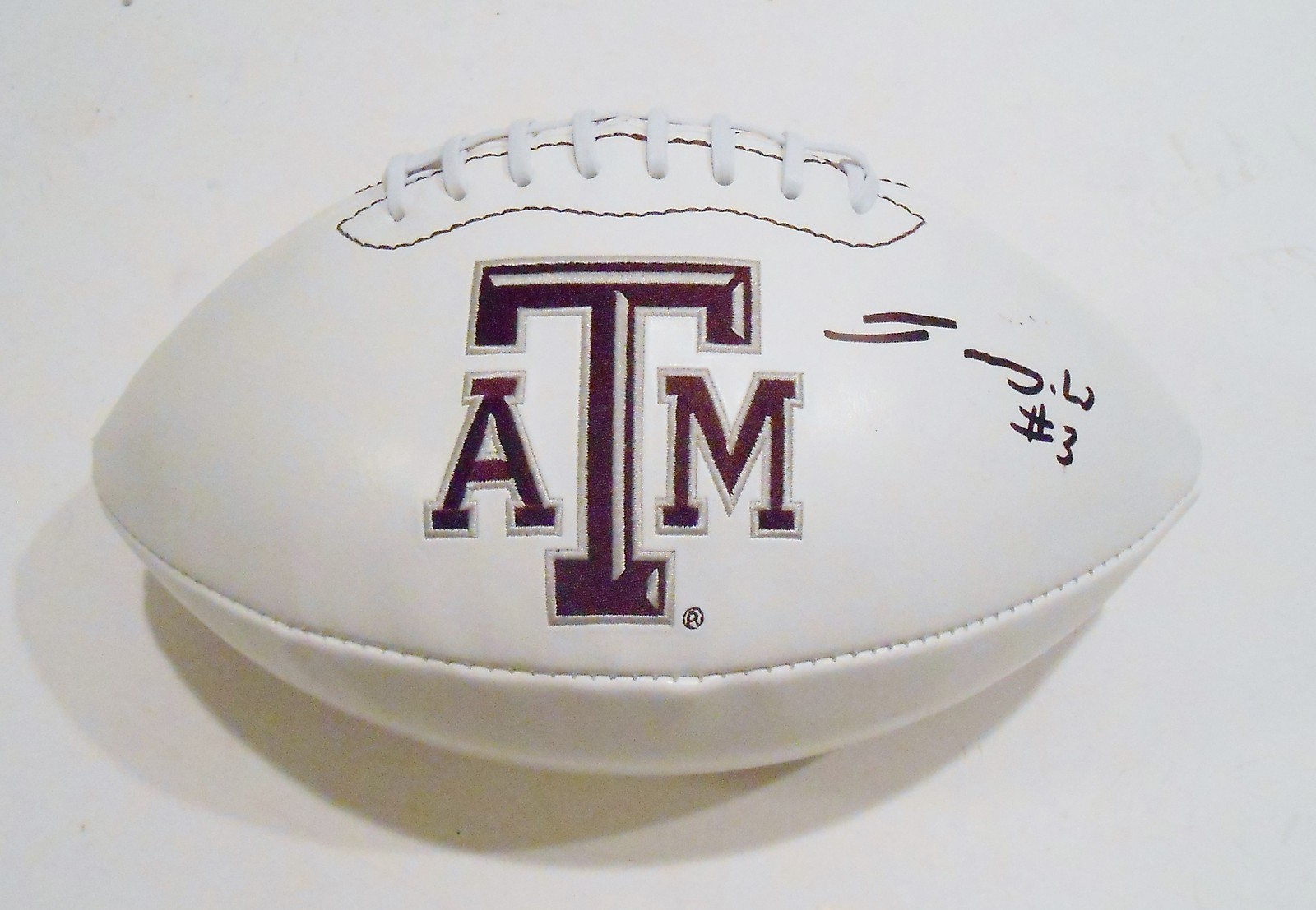 TREY WILLIAMS SIGNED TEXAS A&M AGGIES LOGO FOOTBALL W/COA  COLLECTIBLE MEMORABILIA