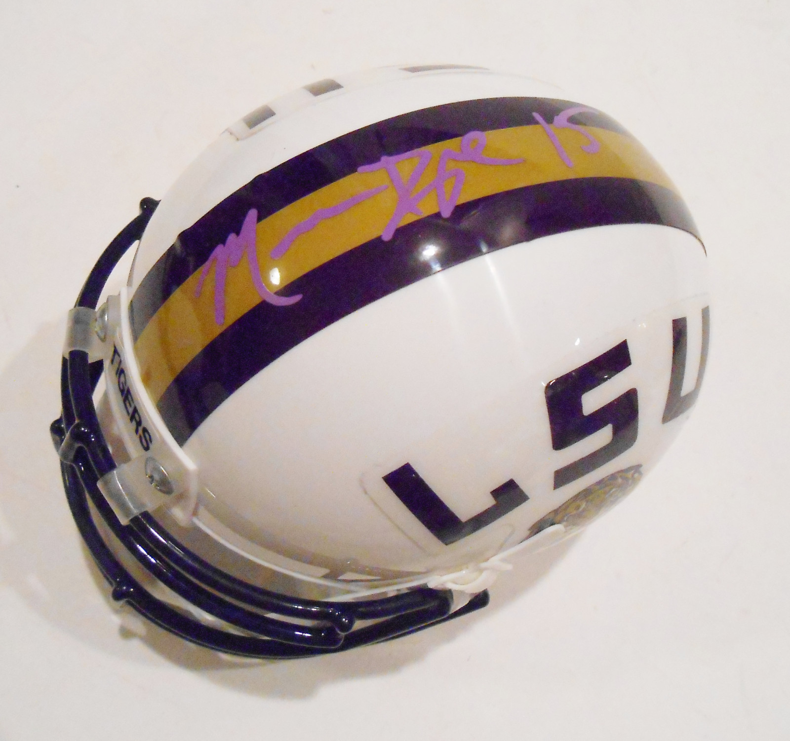 Malachi Dupre Signed Mini Helmet w/COA LSU Tigers Football #1 Collectible Memorabilia