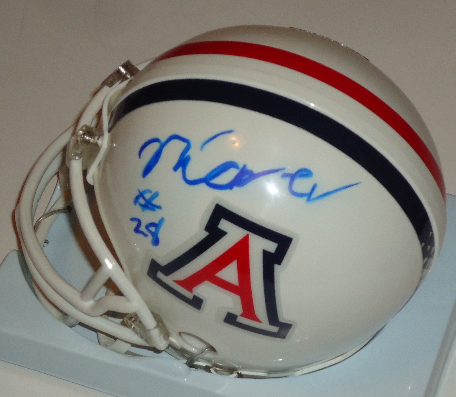 Nick Wilson signed Arizona Wildcats mini football helmet W/Coa Collectible Memorabilia