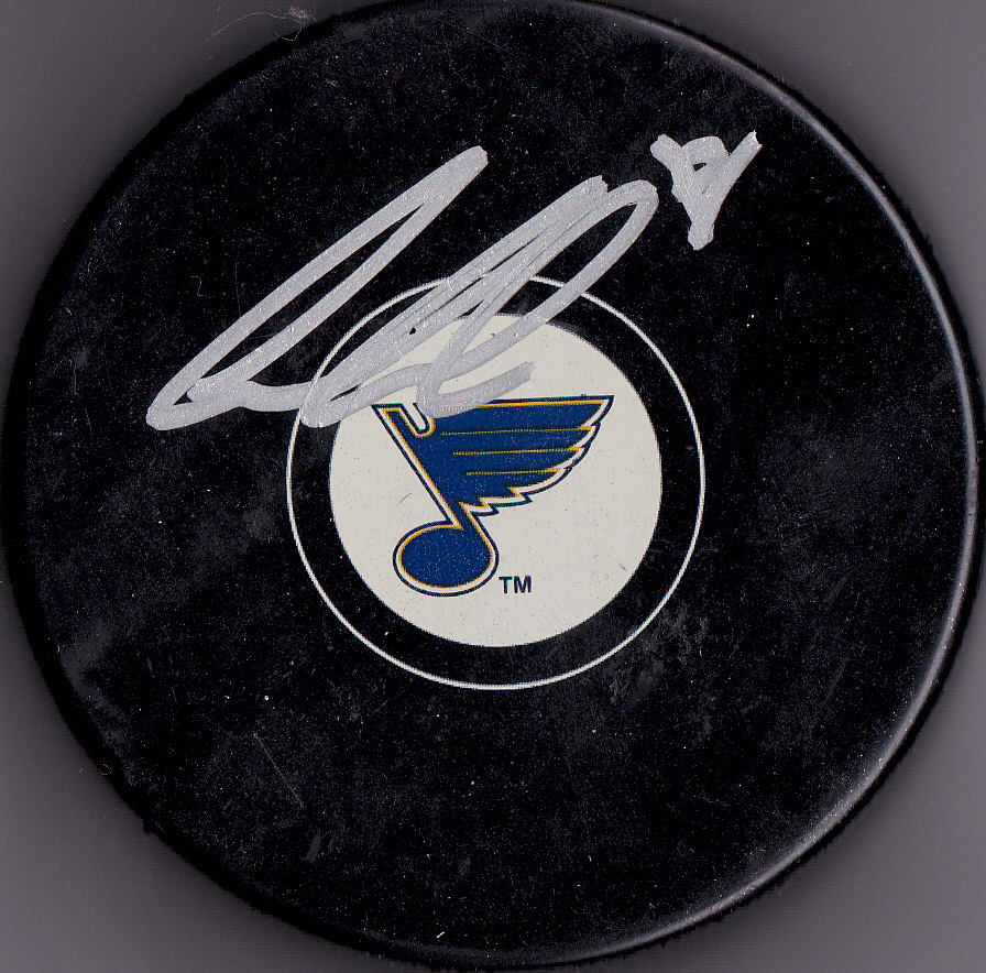 Ian Cole signed autographed St Louis Blues hockey puck w/COA Collectible Memorabilia