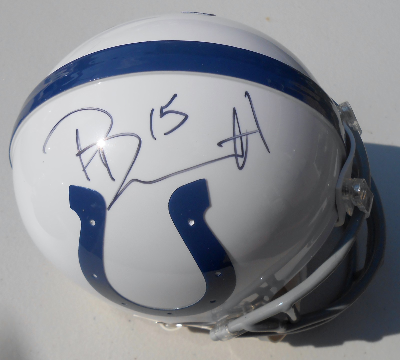 Phillip Dorsett Signed Indianapolis Colts Football Mini Helmet w/COA 2015 #1 Collectible Memorabilia