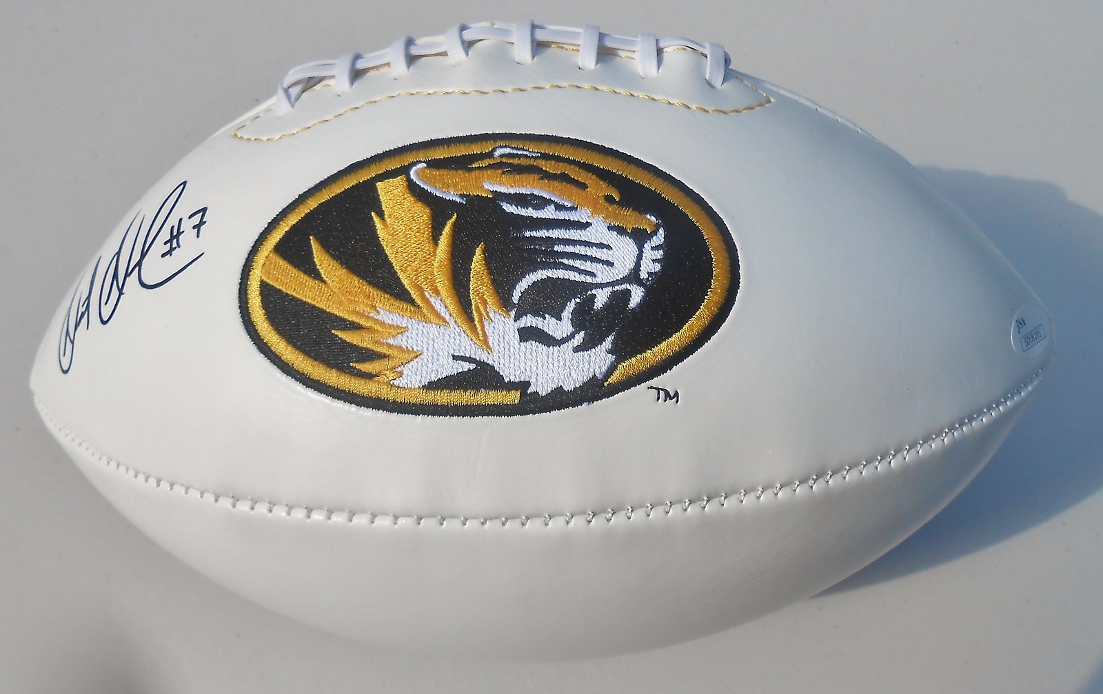Maty Mauk Signed Missouri Tigers Logo Football w/JSA Signature Debut C Collectible Memorabilia