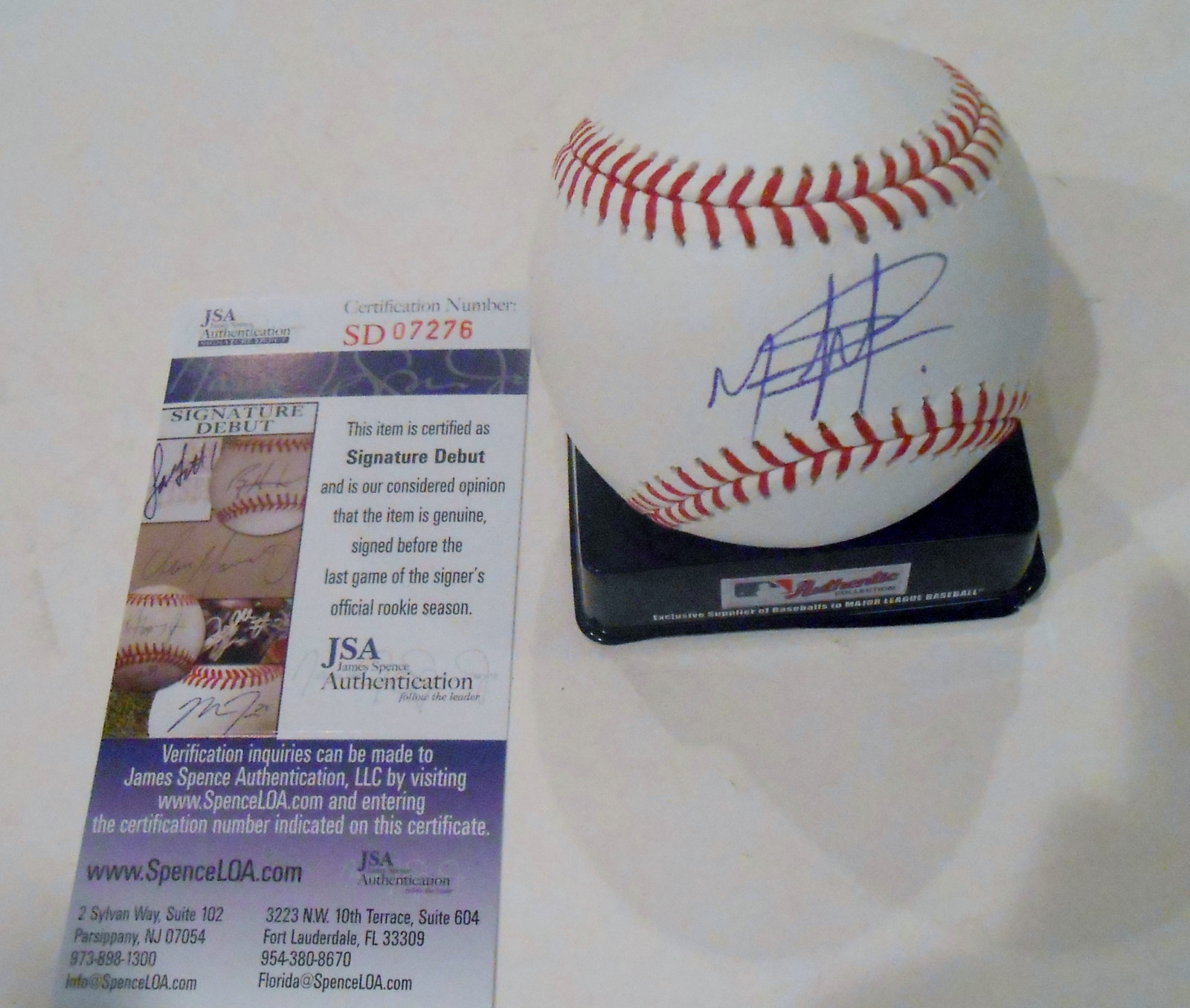 Jorge Mateo Signed Official Baseball w/JSA Signature Debut COA Yankees Collectible Memorabilia