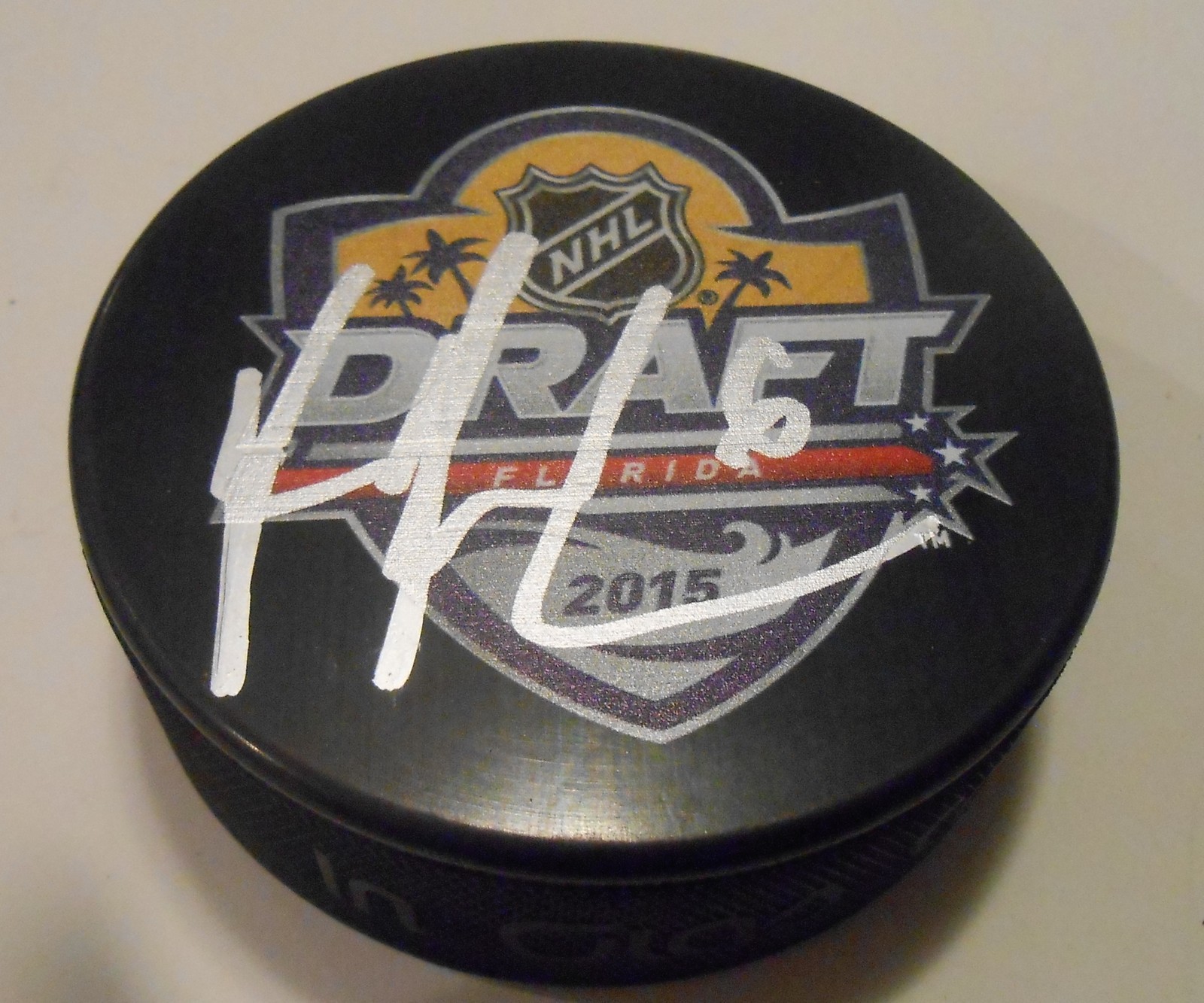 Ryan Pilon Signed 2015 NHL Draft Hockey Puck w/COA New York Islanders Collectible Memorabilia