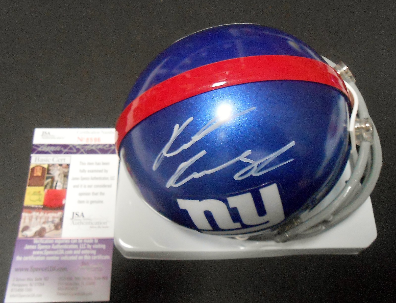 Rueben Randle Signed New York Giants Mini Football Helmet w/JSA COA Collectible Memorabilia