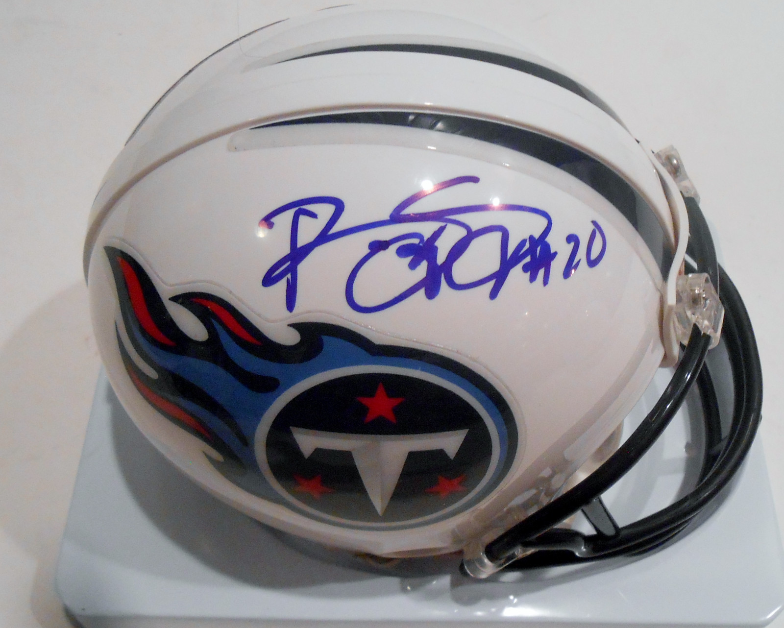 Bishop Sankey Signed Tennessee Titans Mini Football Helmet w/COA Collectible Memorabilia