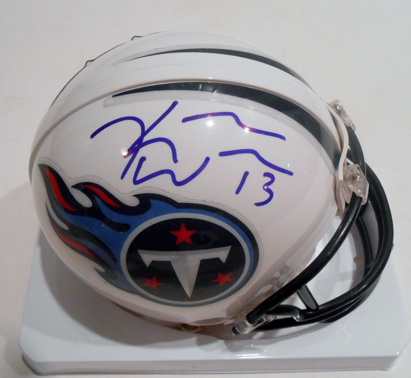 Kendall Wright Signed Tennessee Titans Mini Football Helmet w/COA Collectible Memorabilia