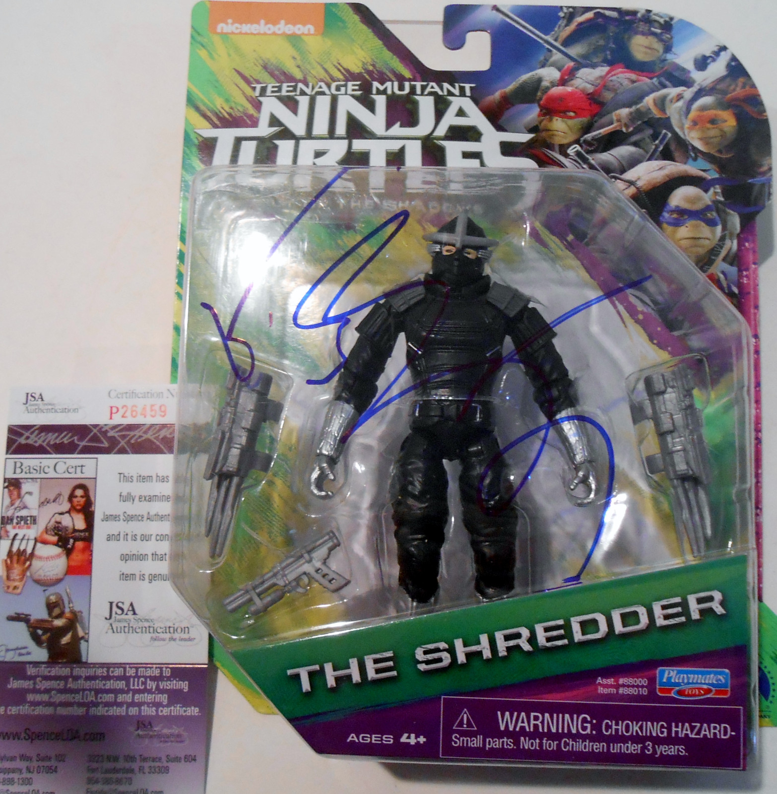 Brian Tee Signed Shredder Toy w/JSA COA Teenage Mutant Ninja Turtles P26459 Collectible Memorabilia