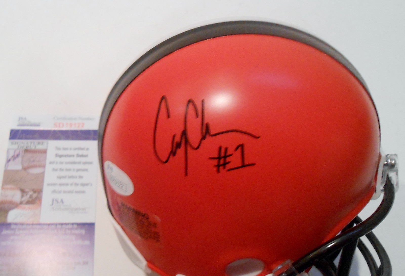 Corey Coleman Signed Cleveland Browns Mini Helmet w/JSA COA SD19122 Collectible Memorabilia