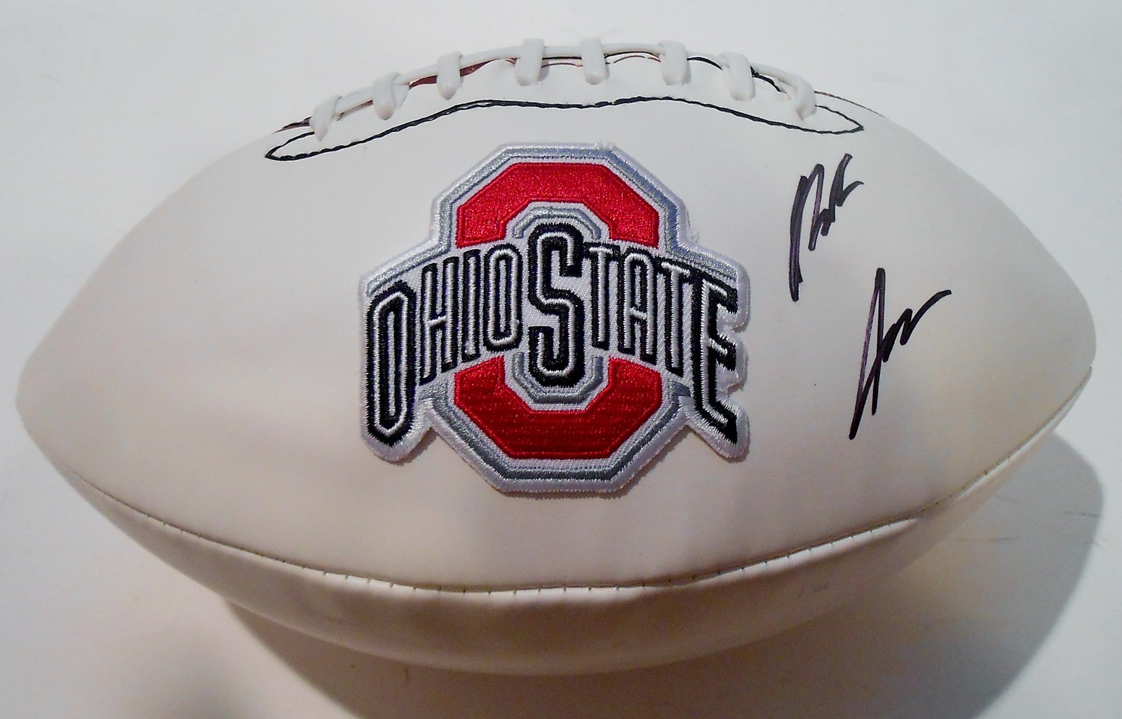 Noah Spence Signed Ohio State Buckeyes Logo Football w/JSA COA SD06076 Collectible Memorabilia