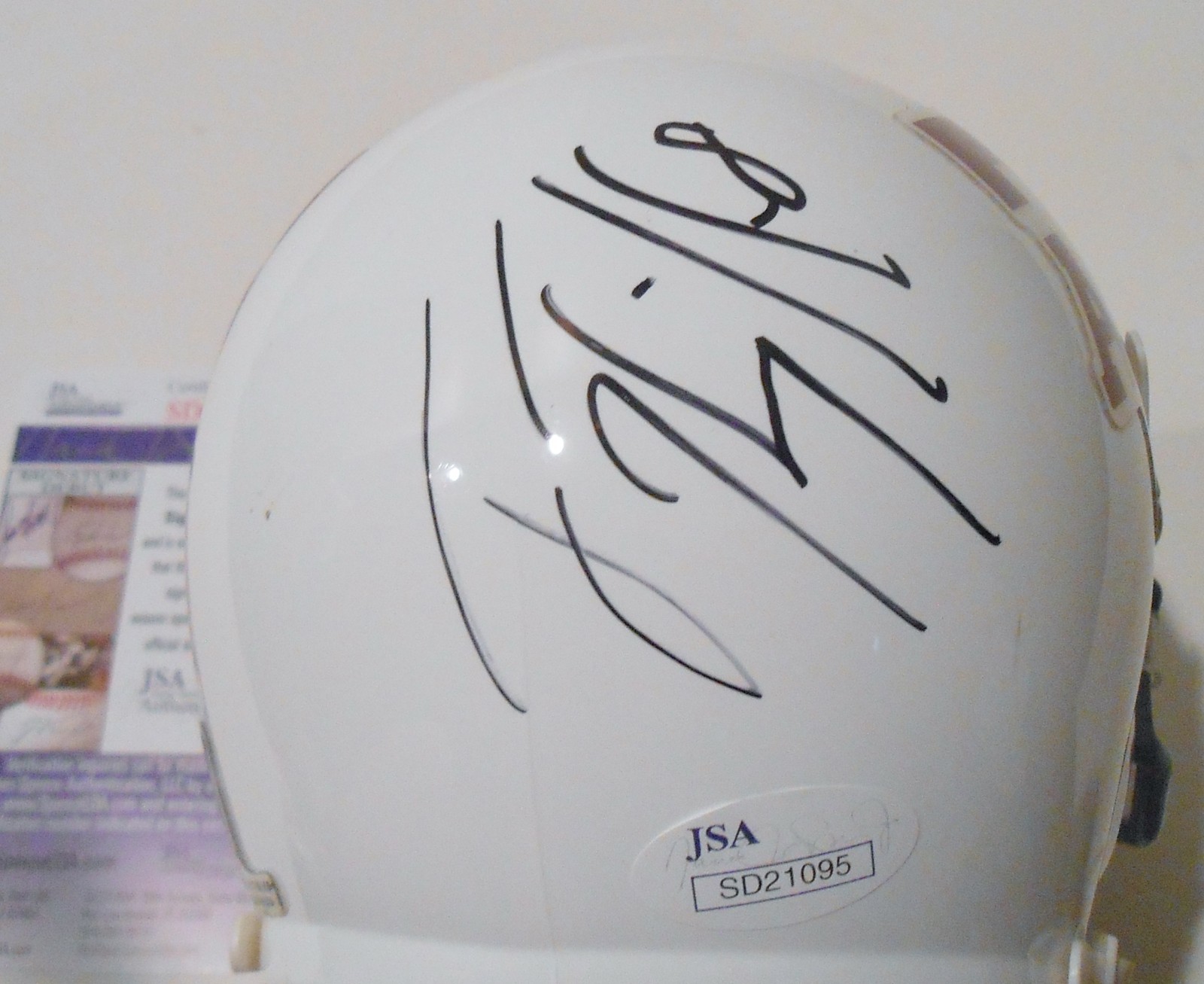 Trevor Knight Signed Texas A&M Aggies Mini Helmet w/JSA COA SD21095 C Collectible Memorabilia