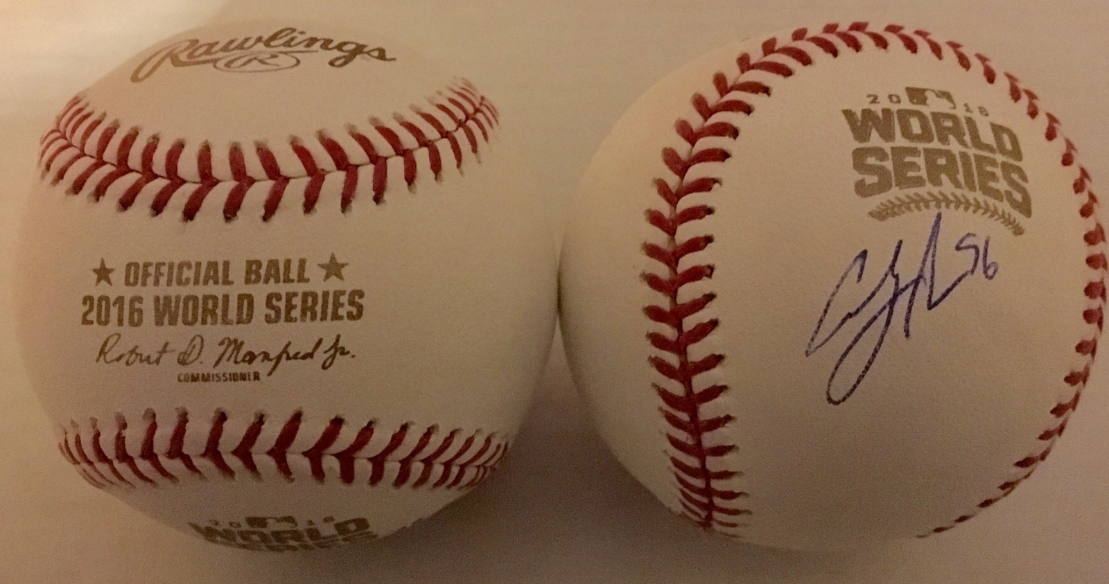 Cody Anderson Signed 2016 World Series Baseball w/COA Cleveland Indians Collectible Memorabilia