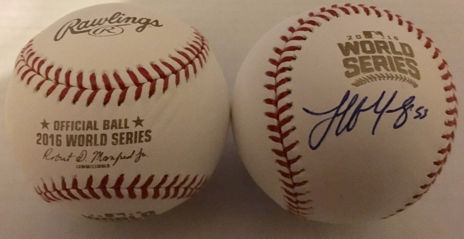 Jeff Manship Signed 2016 World Series Baseball w/COA Cleveland Indians Collectible Memorabilia