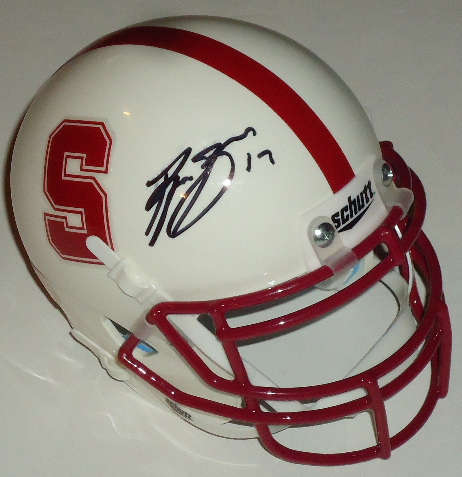 Ryan Burns signed Stanford Cardinal mini white football helmet w/coa C Collectible Memorabilia