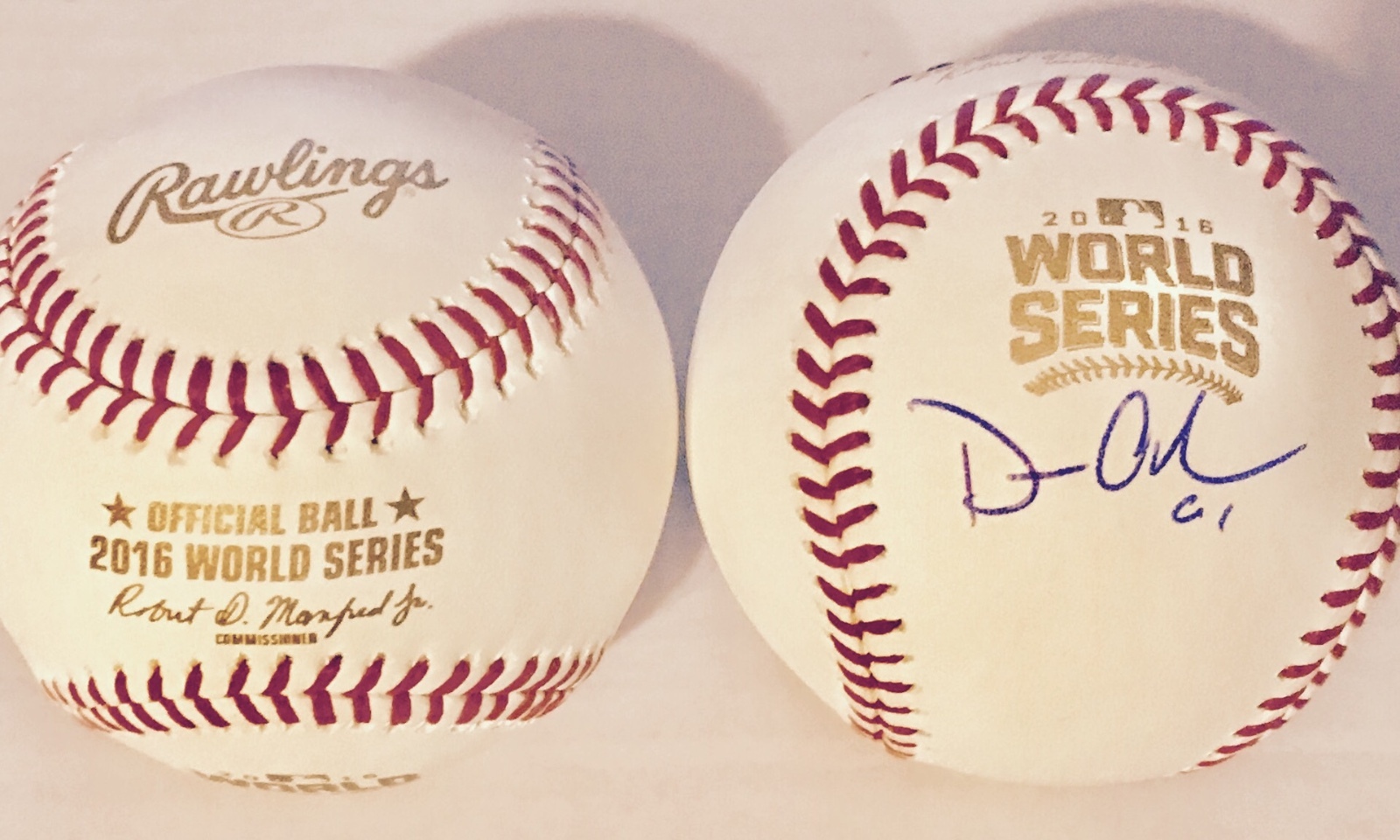 Dan Otero Signed 2016 World Series Baseball w/COA Cleveland Indians Collectible Memorabilia