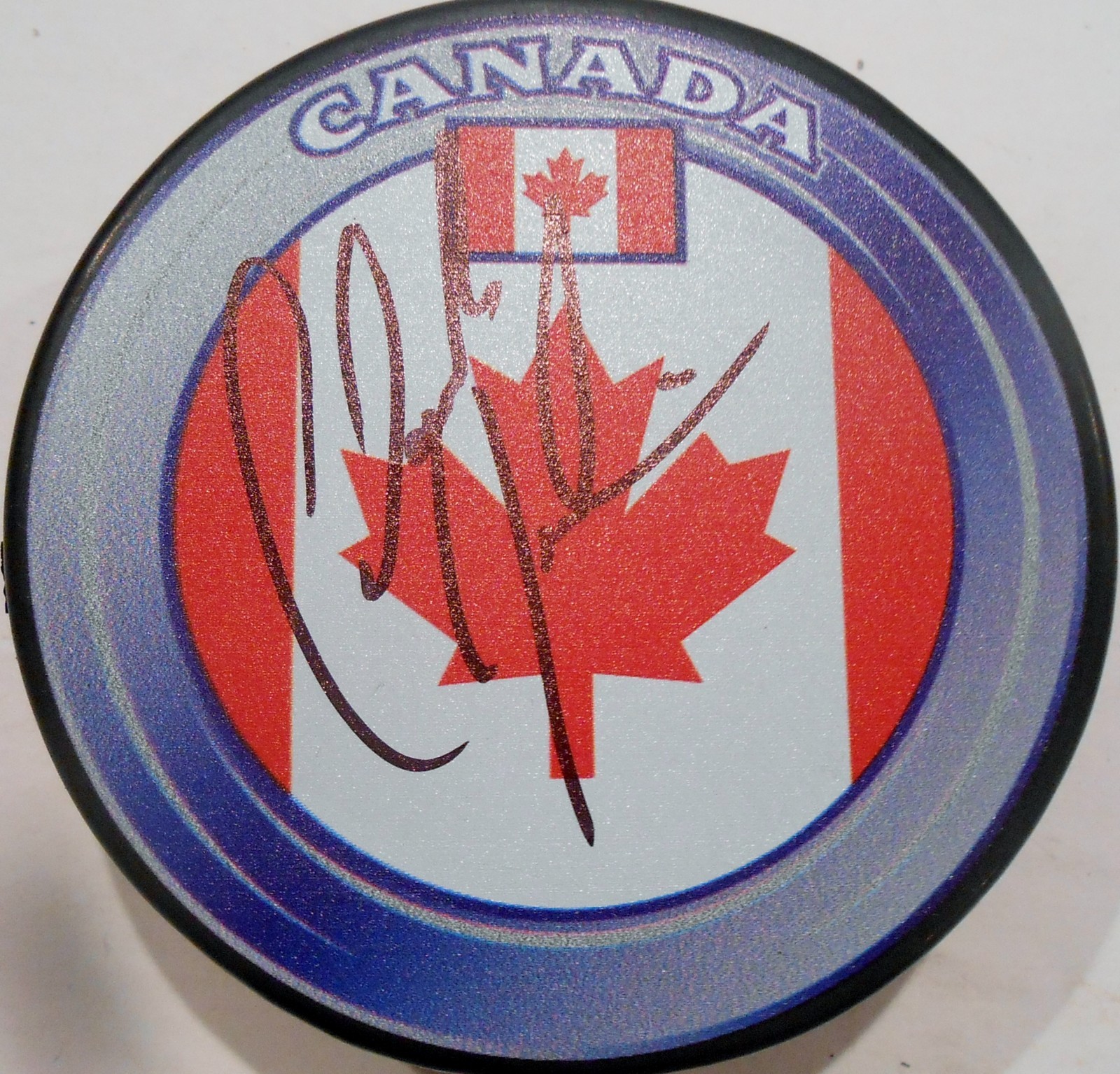 Claude Julien Signed Team Canada Hockey Puck w/COA Boston Bruins Collectible Memorabilia
