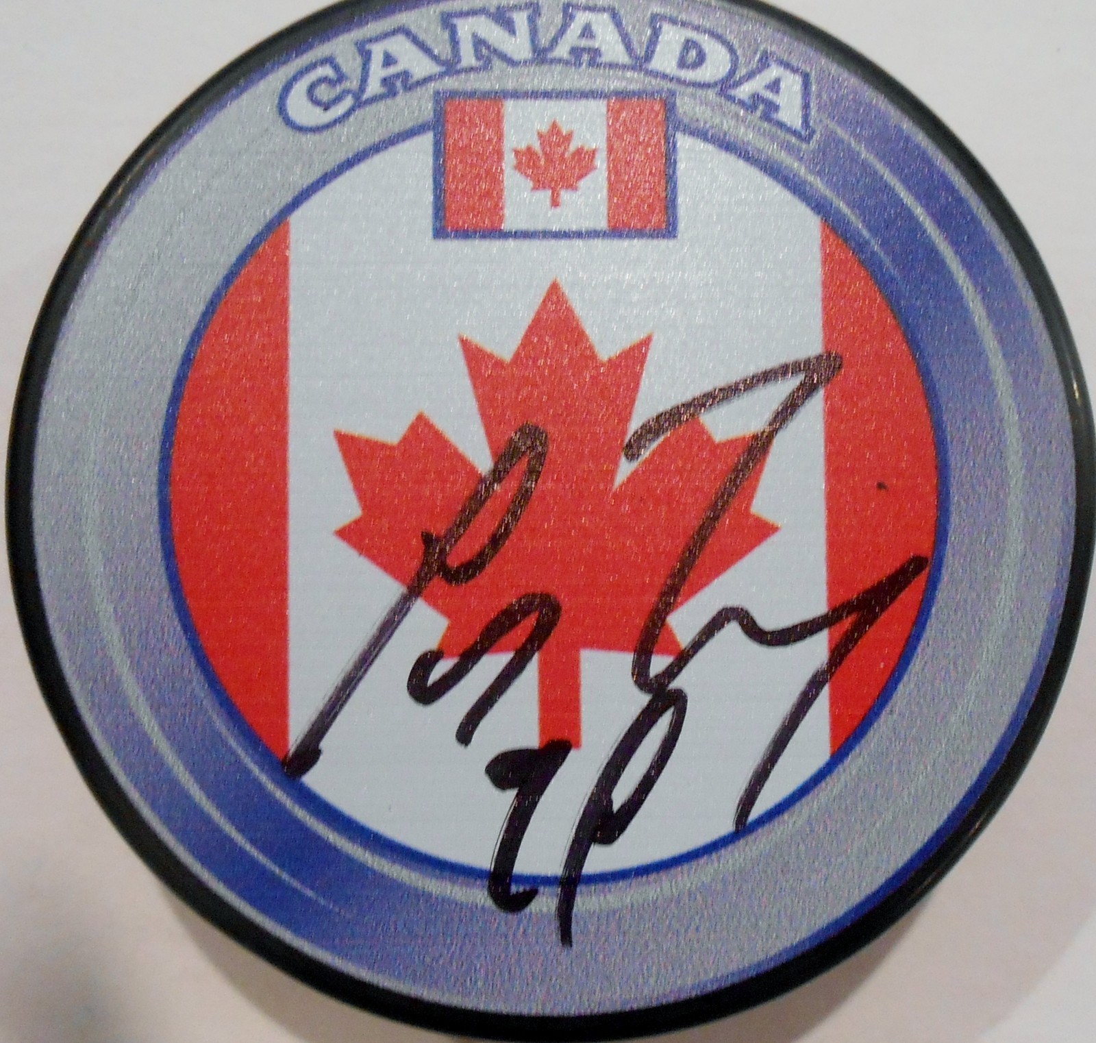 Corey Perry Signed Team Canada Hockey Puck w/COA Anaheim Ducks Gold Collectible Memorabilia