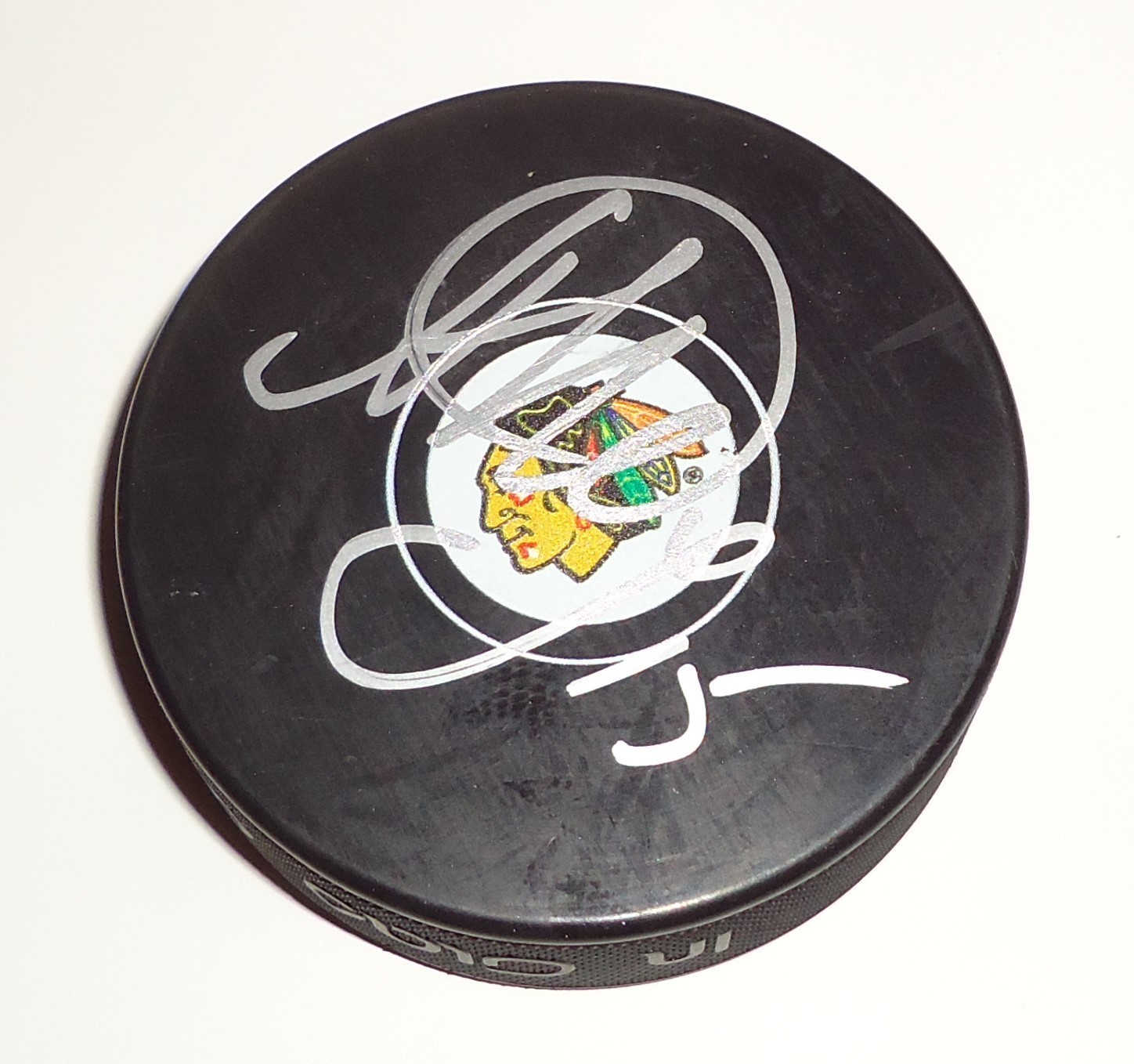 Artem Anisimov signed 2016-17 Chicago Blackhawks souvenir puck w/coa Logo Puck Collectible Memorabilia