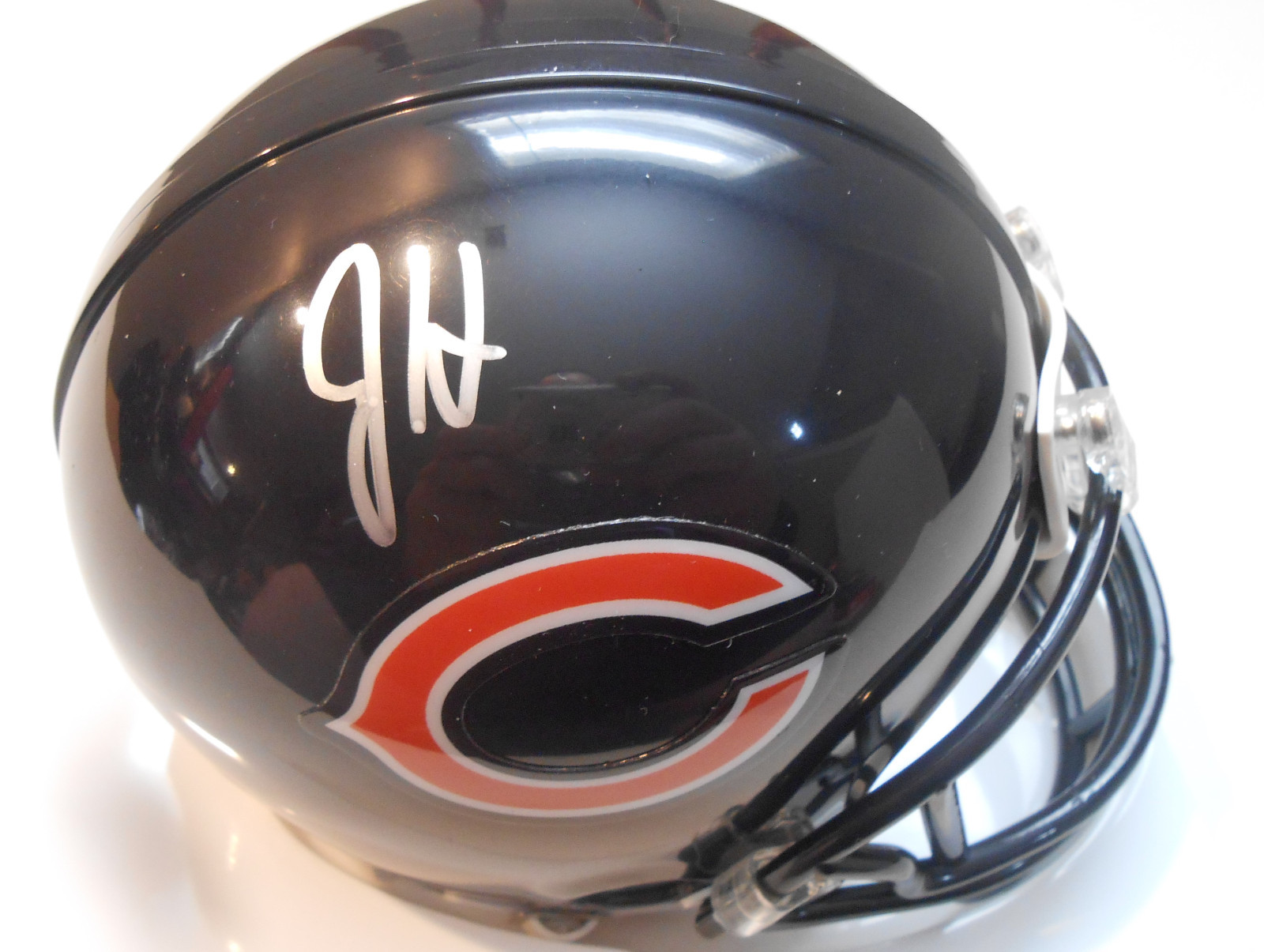 Jordan Howard Signed Chicago Bears Mini Football Helmet w/COA Indiana Pro Bowl Collectible Memorabilia