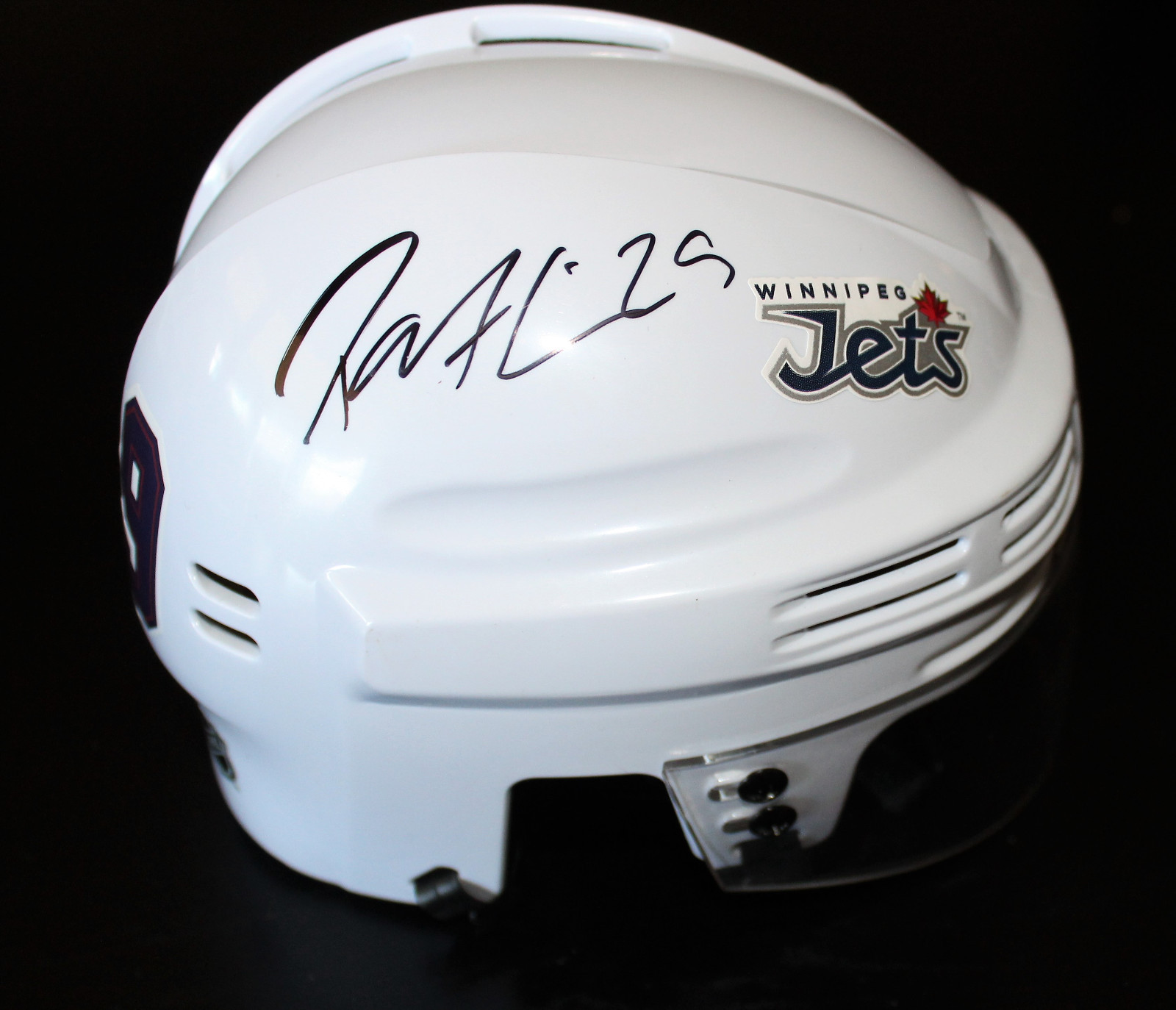 Patrik Laine Signed Winnipeg Jets Mini Hockey Helmet w/COA ROY All Star #29 Collectible Memorabilia