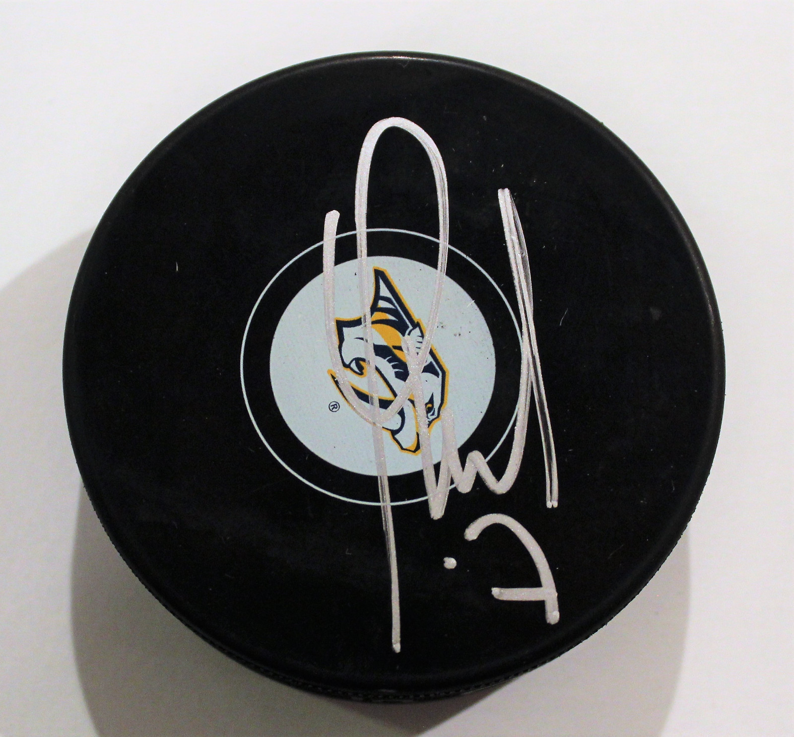 YANNICK WEBER SIGNED NASHVILLE PREDATORS AUTOGRAPH PUCK W/COA #1  COLLECTIBLE MEMORABILIA