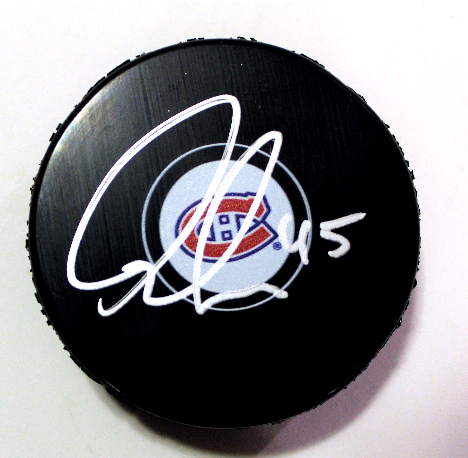 Joe Morrow Signed Montreal Canadiens Autograph Puck w/COA 2017 Collectible Memorabilia