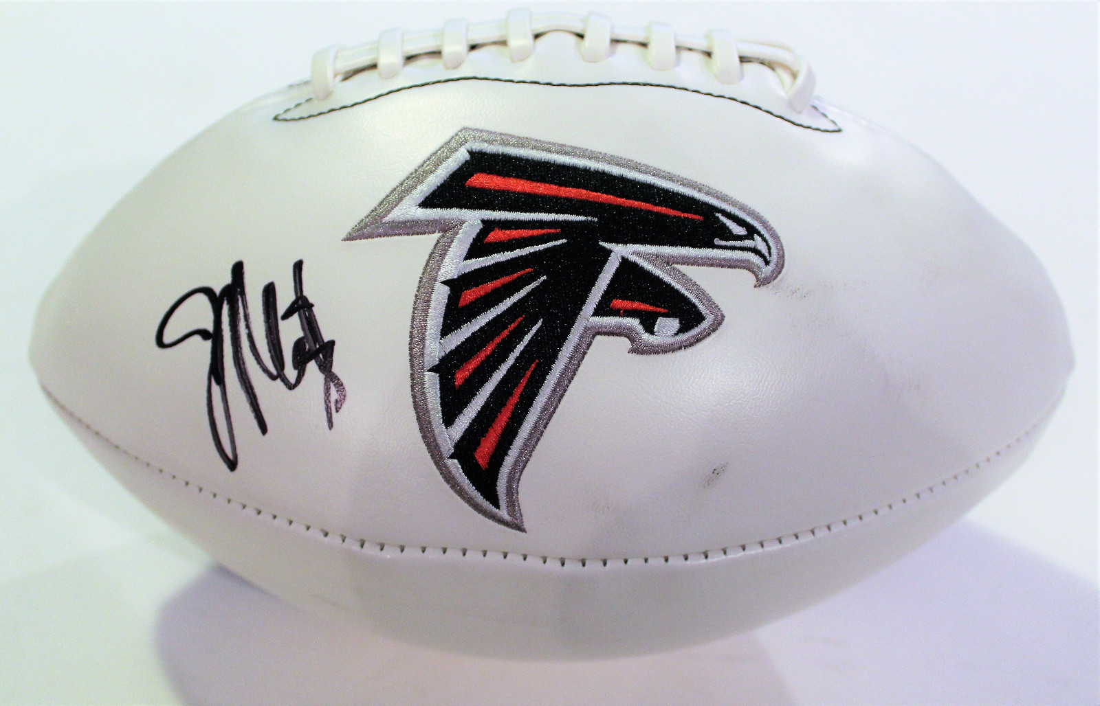Jake Matthews Signed Atlanta Falcons Logo Football w/COA Texas A&M Aggies Collectible Memorabilia
