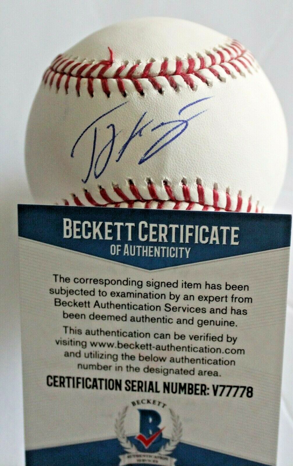 Tyler Krieger Signed Official Major League Baseball w/Beckett COA V77778 Collectible Memorabilia