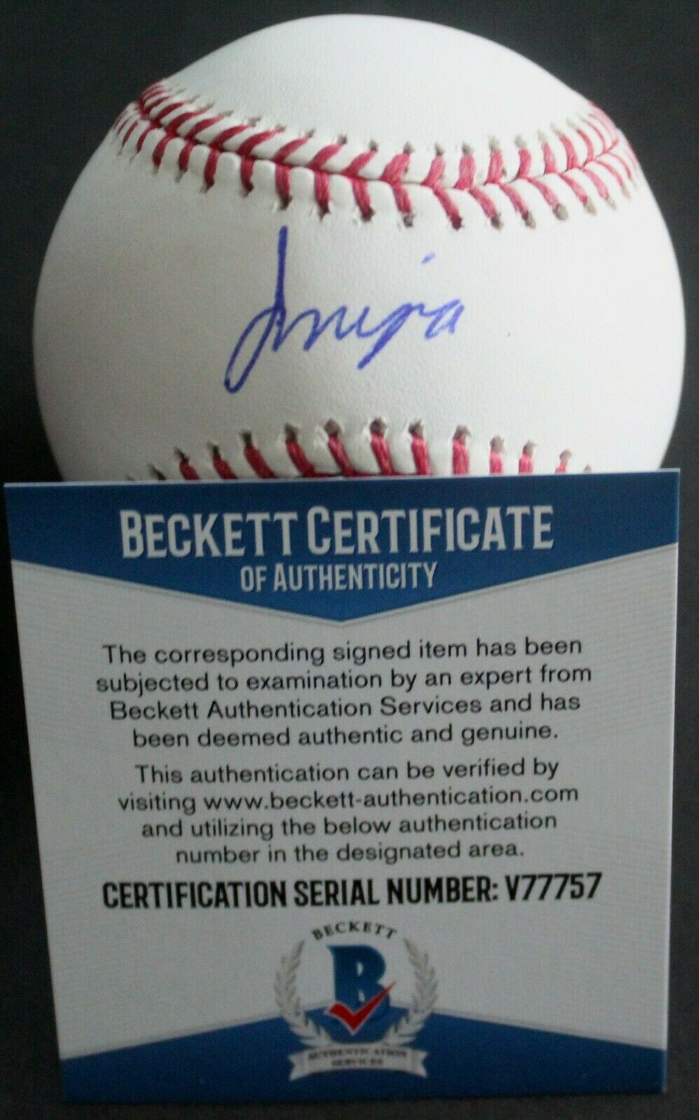 Francisco Mejia Signed Official Major Baseball w/Beckett COA Padres V77757 Collectible Memorabilia