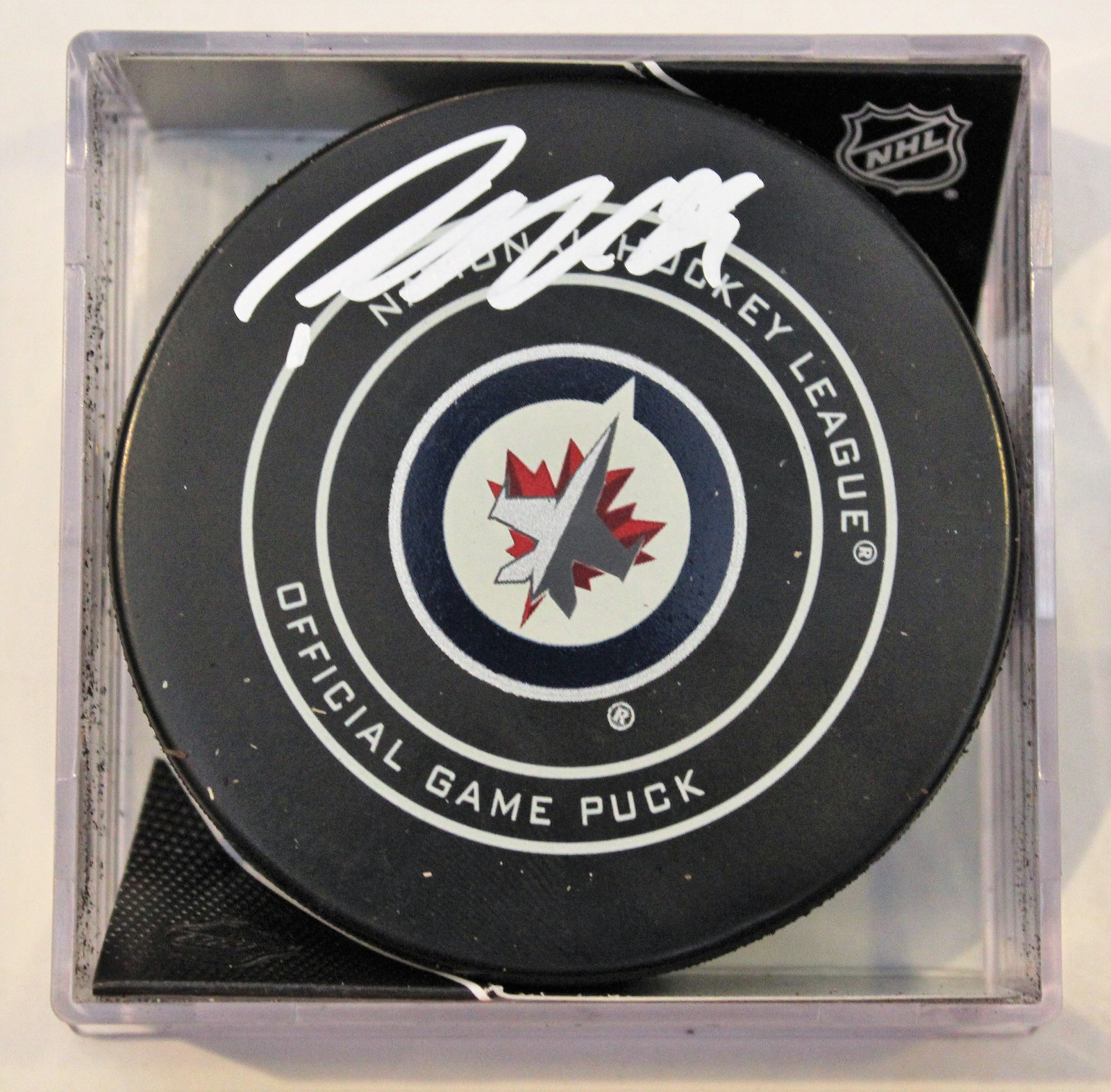 Patrik Laine Signed Winnipeg Jets Official Game Hockey Puck w/COA Autograph Collectible Memorabilia