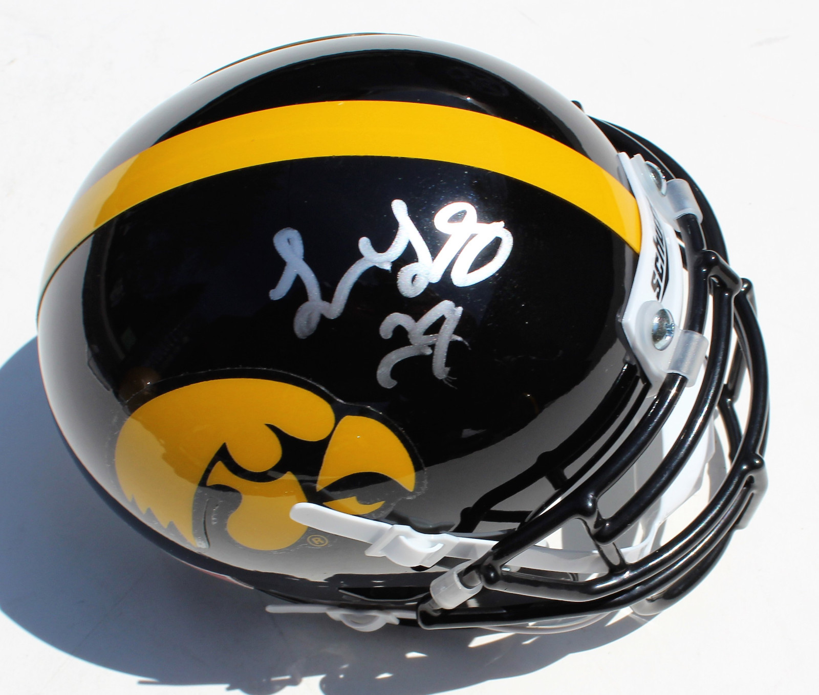 Toren Young Signed Iowa Hawkeyes Mini Football Helmet w/COA C Collectible Memorabilia