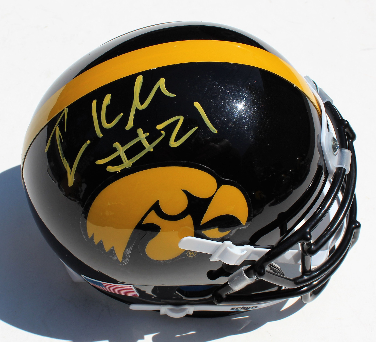 Ivory Kelly-Martin Signed Iowa Hawkeyes Mini Football Helmet w/COA C Collectible Memorabilia