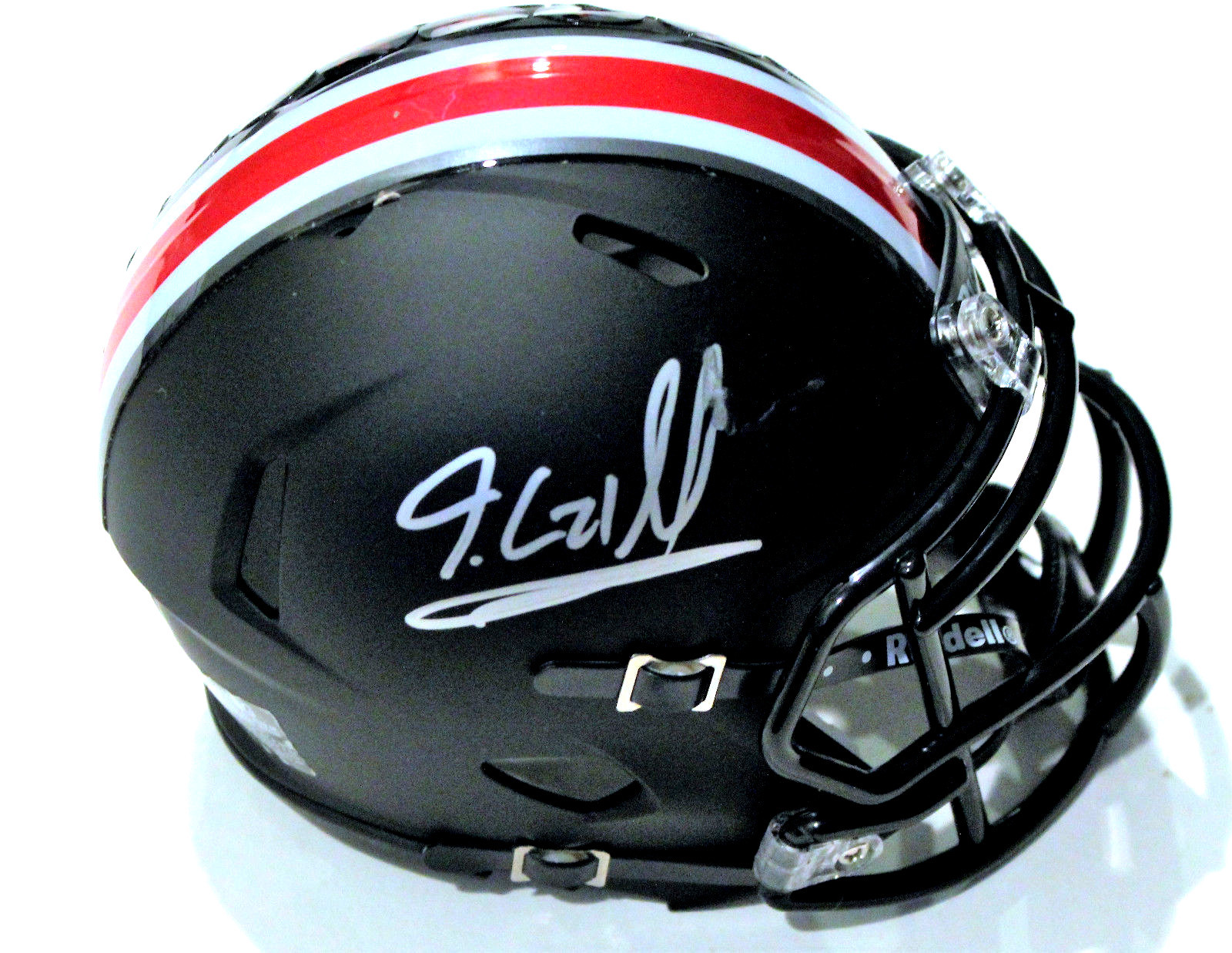 Jaelen Gill Signed Black Ohio State Buckeyes Mini Helmet w/COA C Collectible Memorabilia