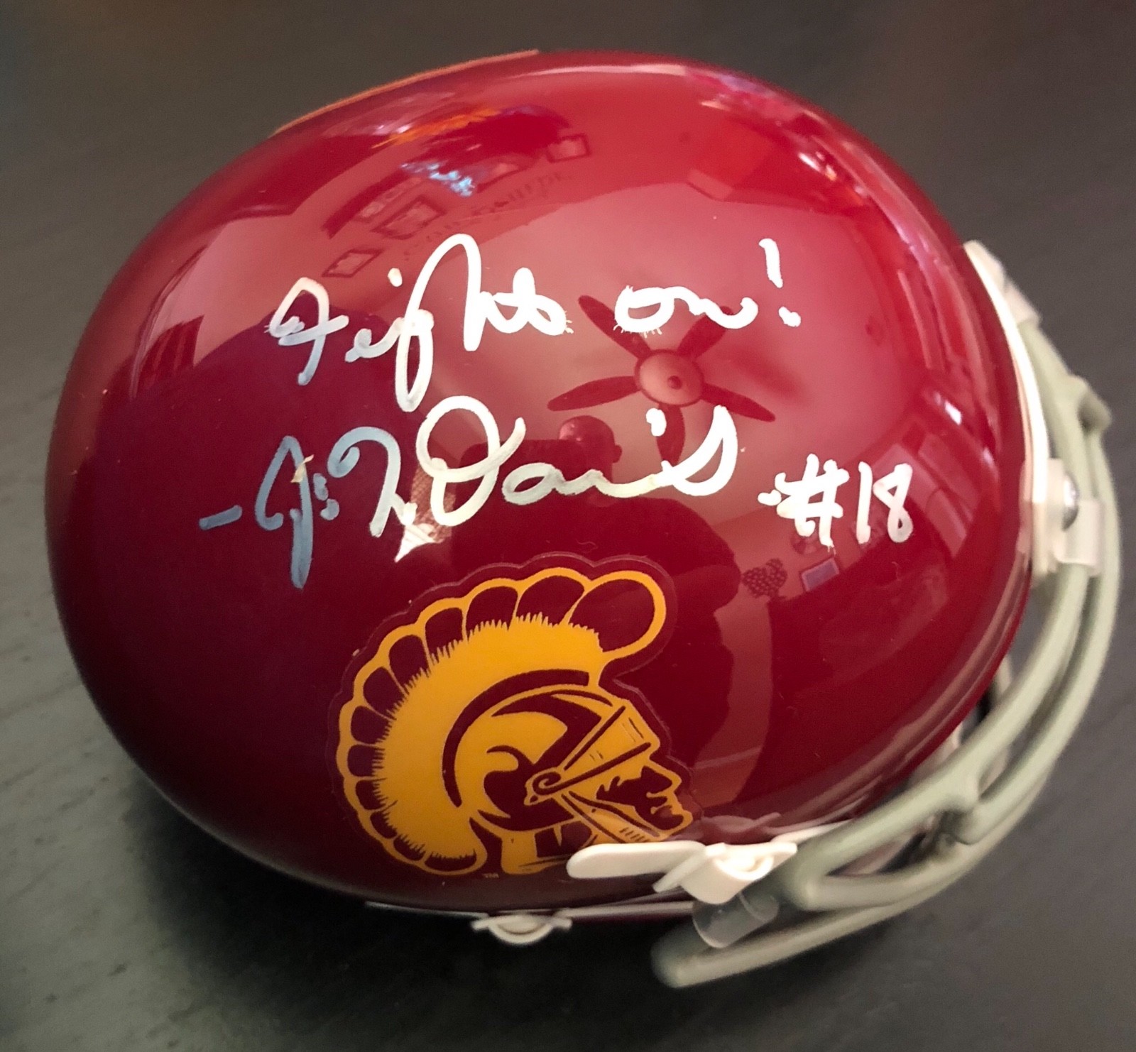 J.T. Daniels Signed USC Trojans Mini Football Helmet w/COA Fight On! JT Collectible Memorabilia